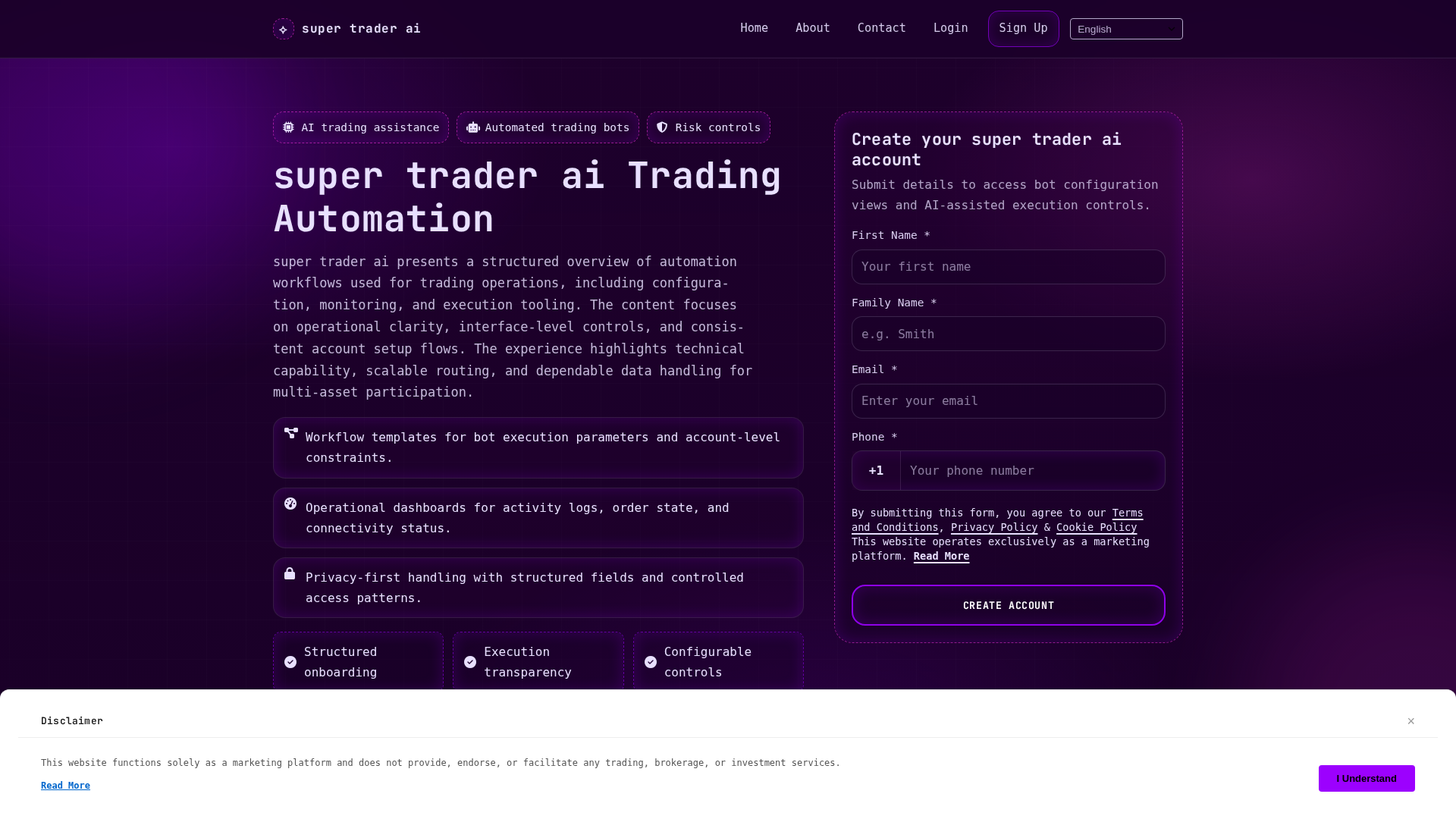Screenshot of supertraderaisoft.com