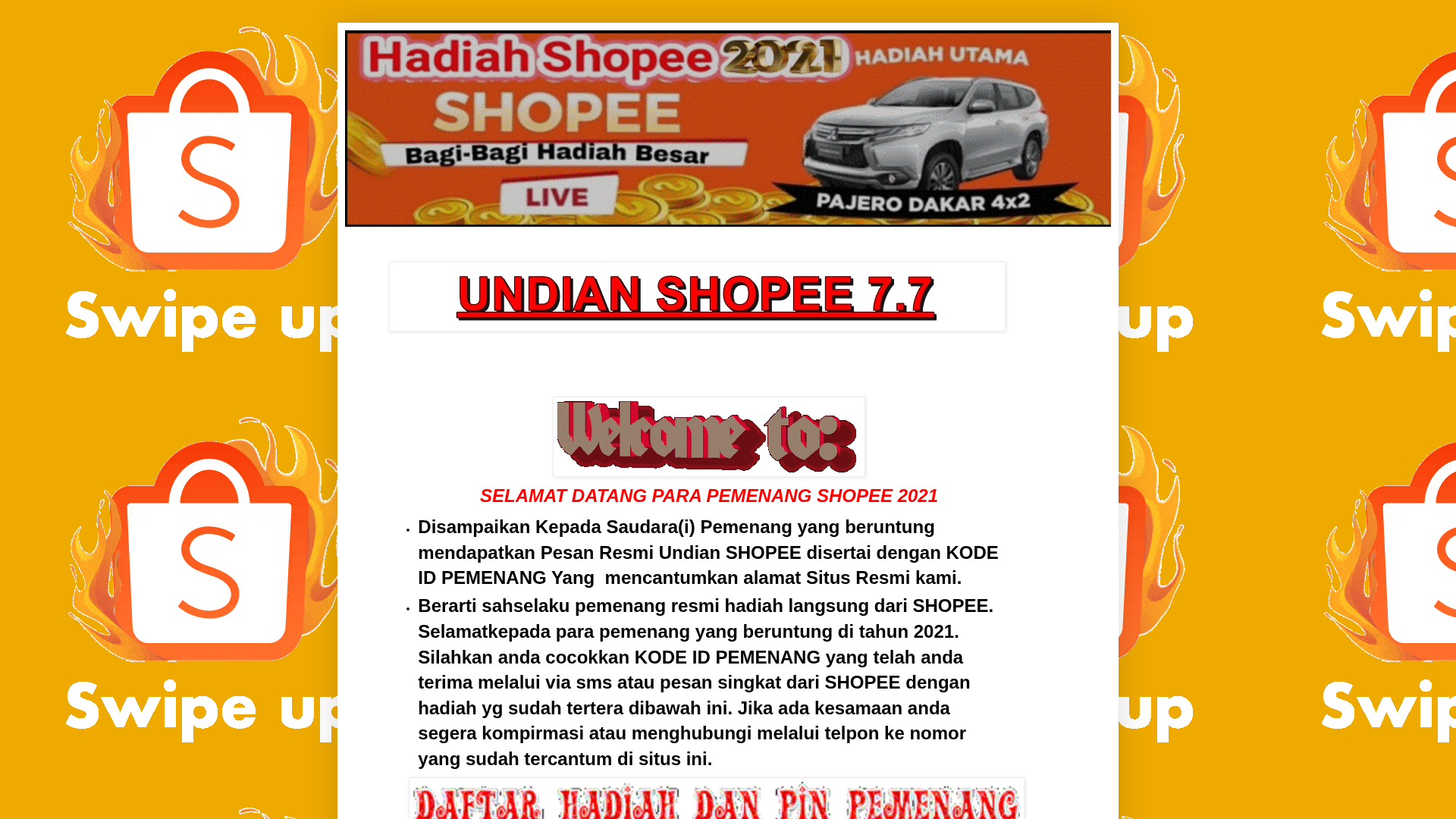 Screenshot of www.pemenangshopee27.blogspot.com