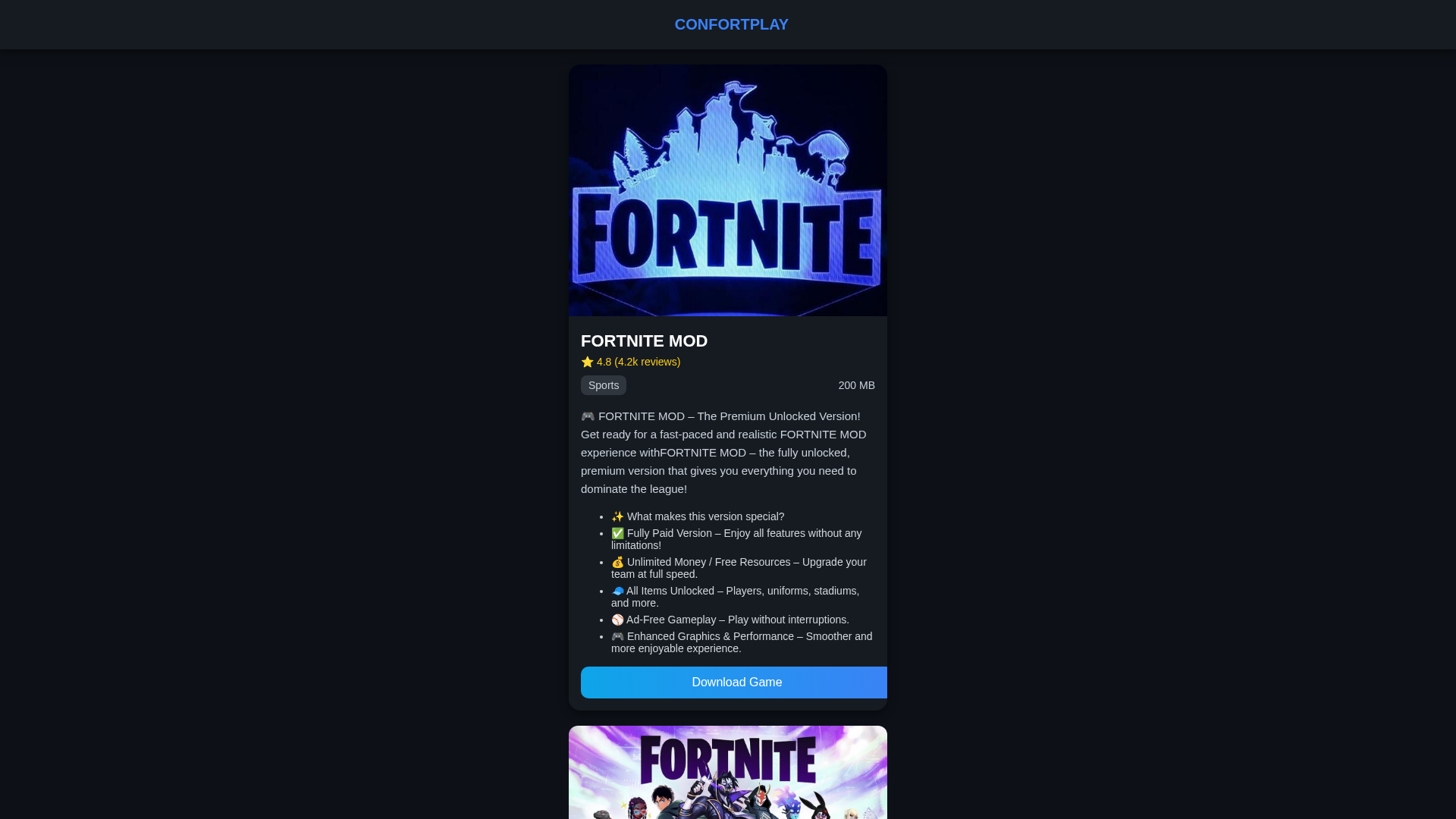 Screenshot of confortplay.online