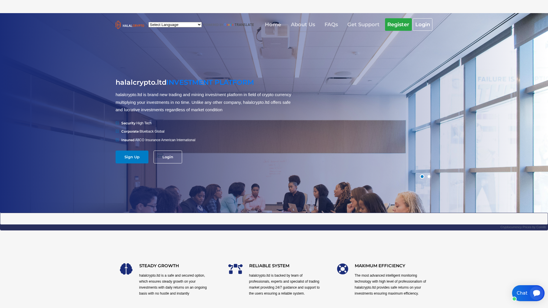 Screenshot of halalcrypto.ltd