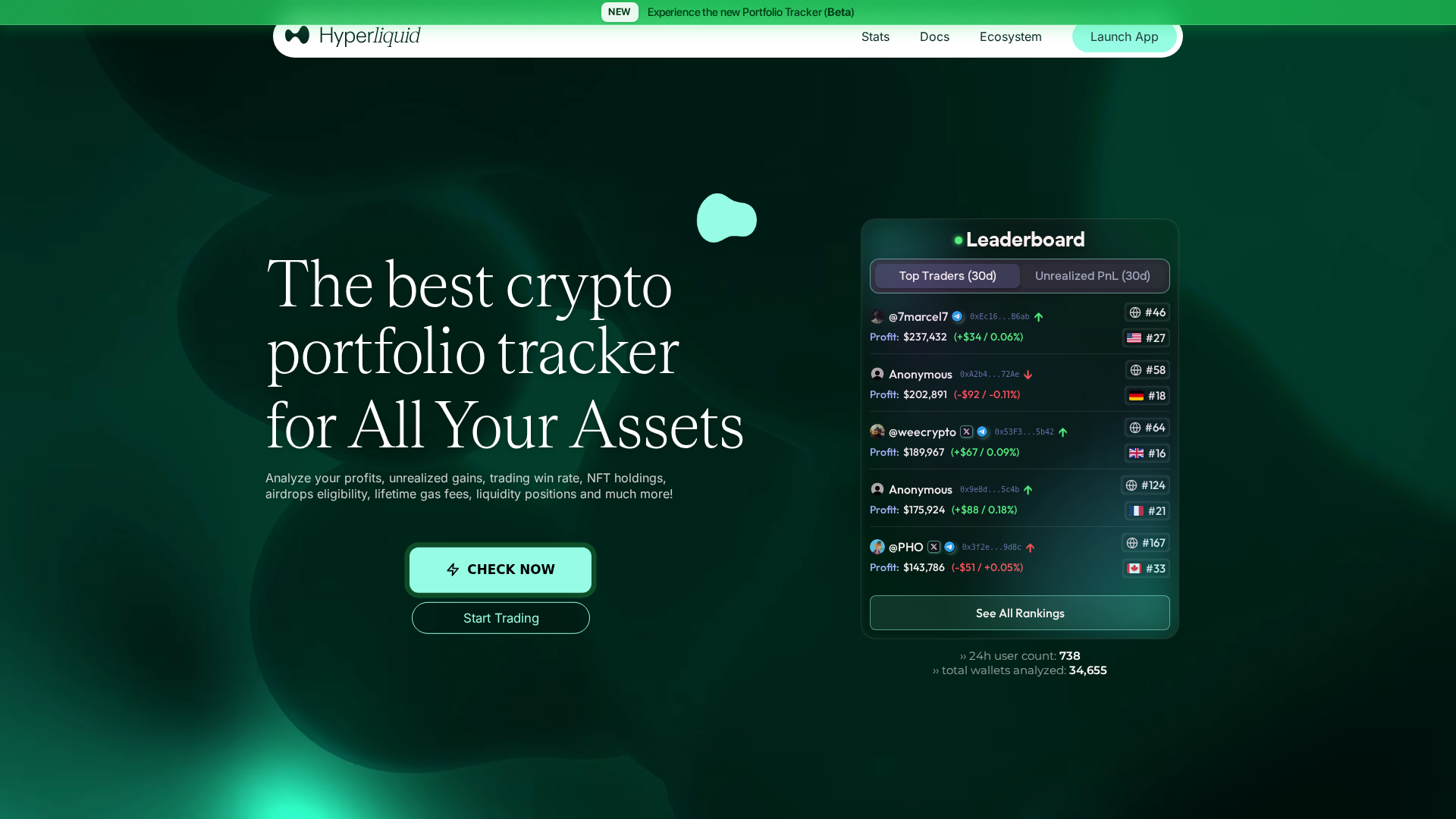 Screenshot of hyperliquidmetrics.xyz