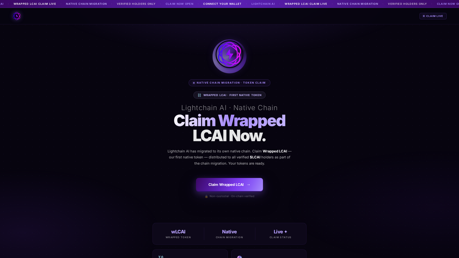 Screenshot of lcaichain.live