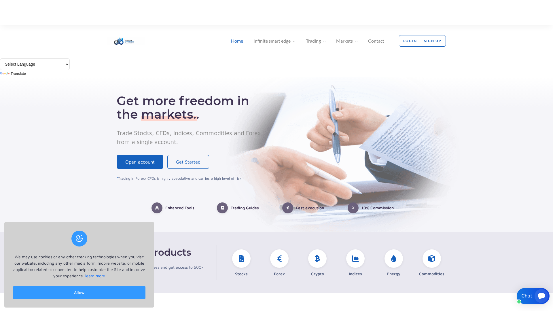 Screenshot of infinitesmartedge.com