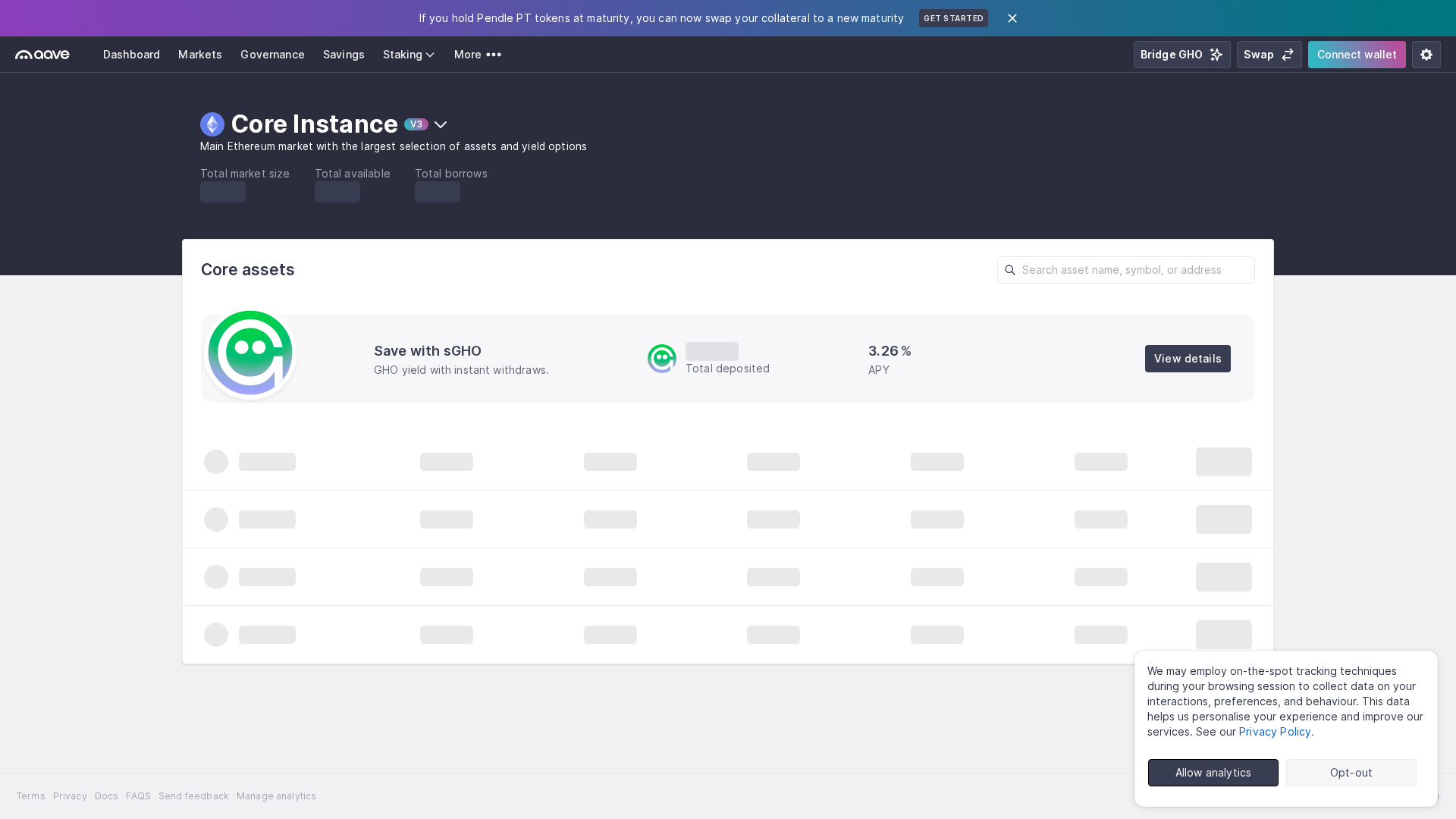 Screenshot of aaveapp.pages.dev