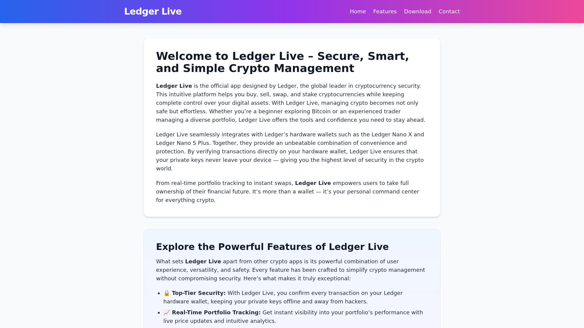 Screenshot of ledg-support-live.pages.dev