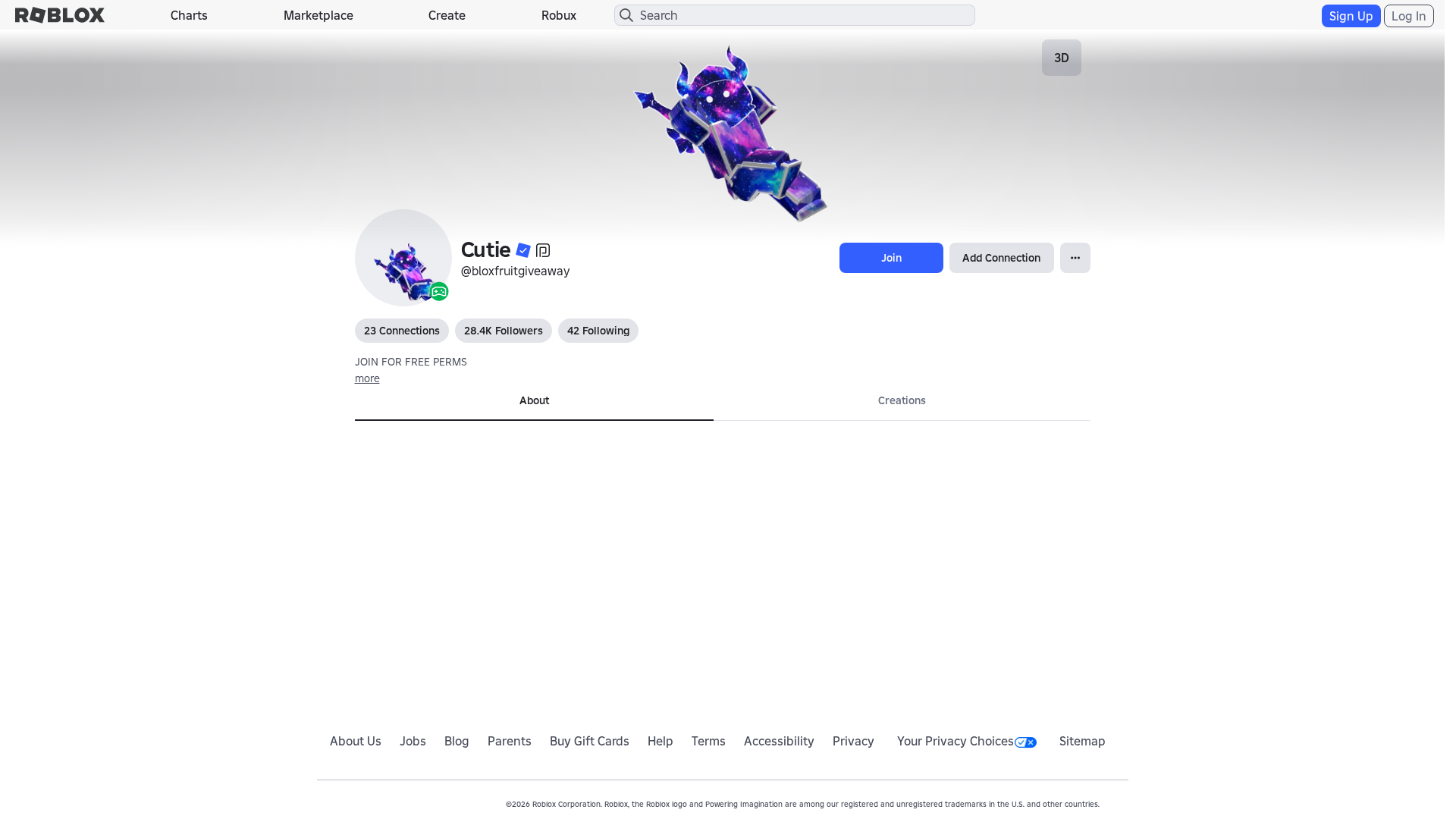 Screenshot of www.roblox.com.bi
