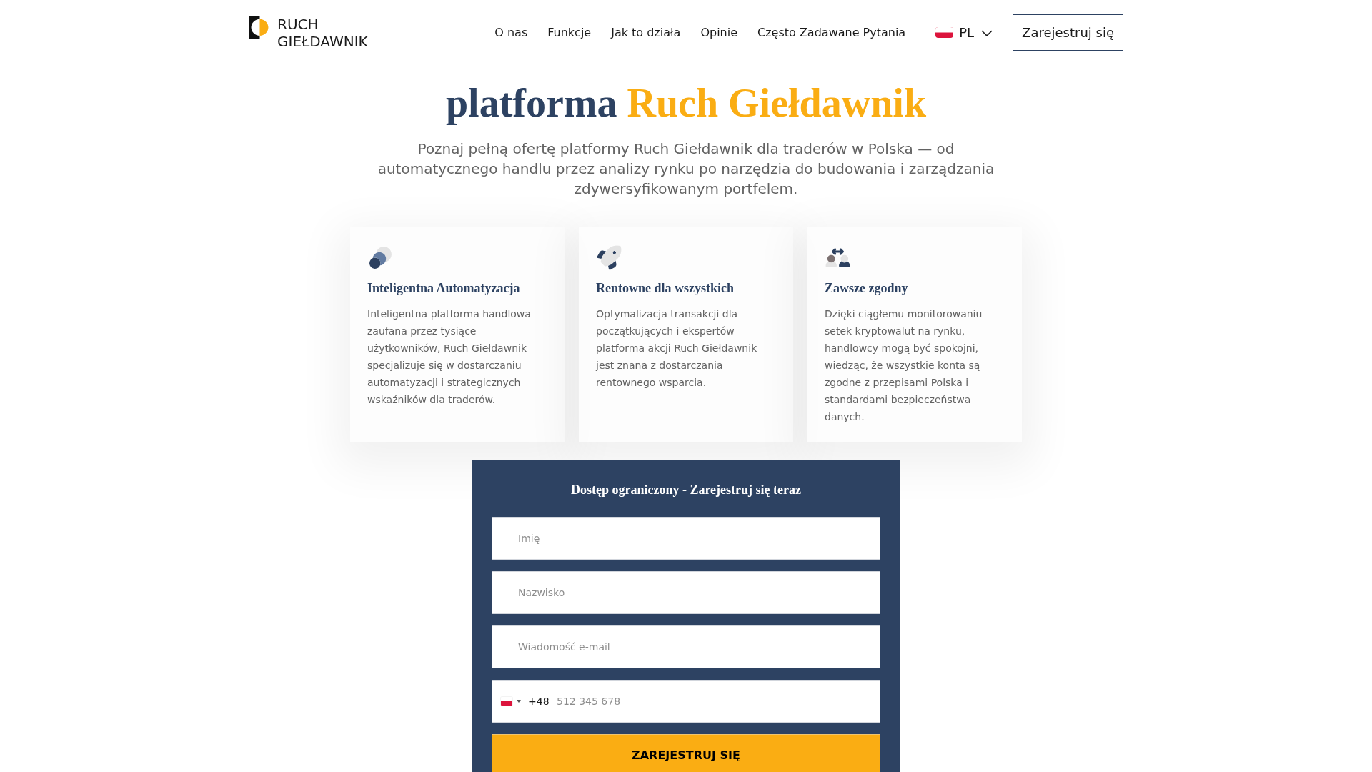 Screenshot of ruch-gieldawnik.com