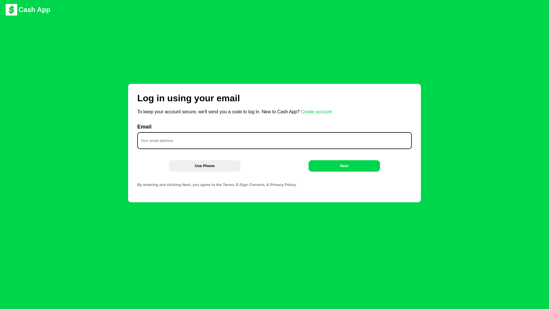Screenshot of login-east3.cashappps.com