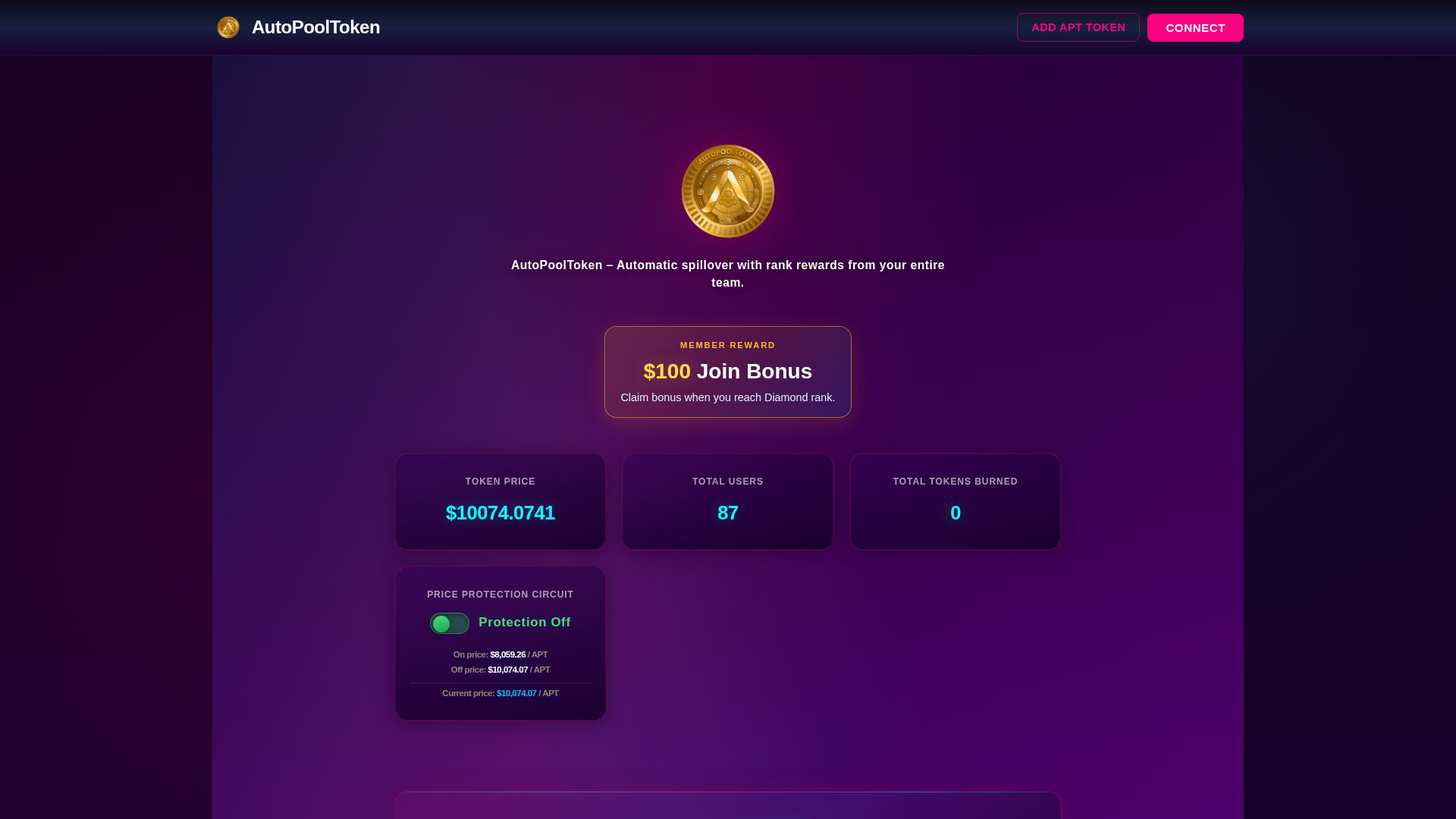 Screenshot of autopooltoken.app