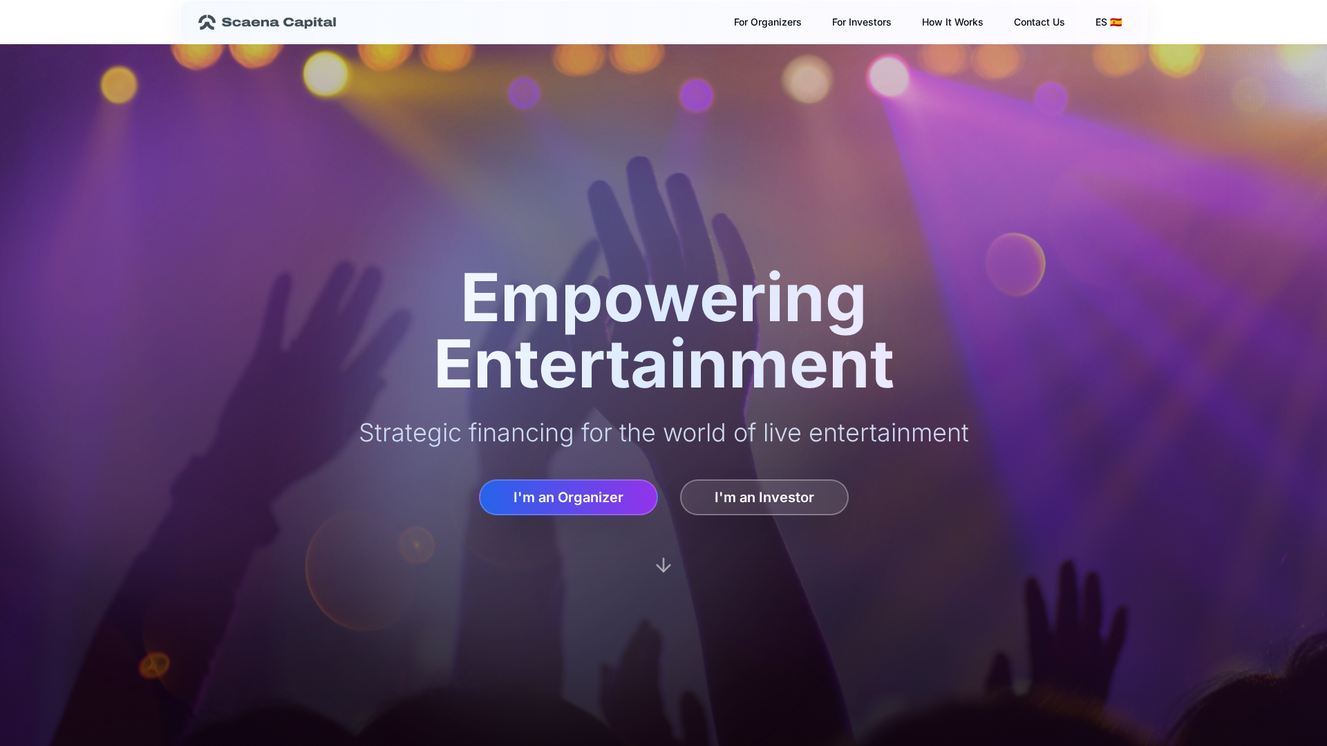 Screenshot of scaenacapital.com