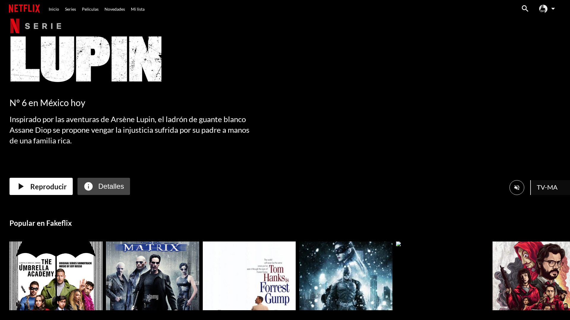 Screenshot of fakeflix-kjz.web.app