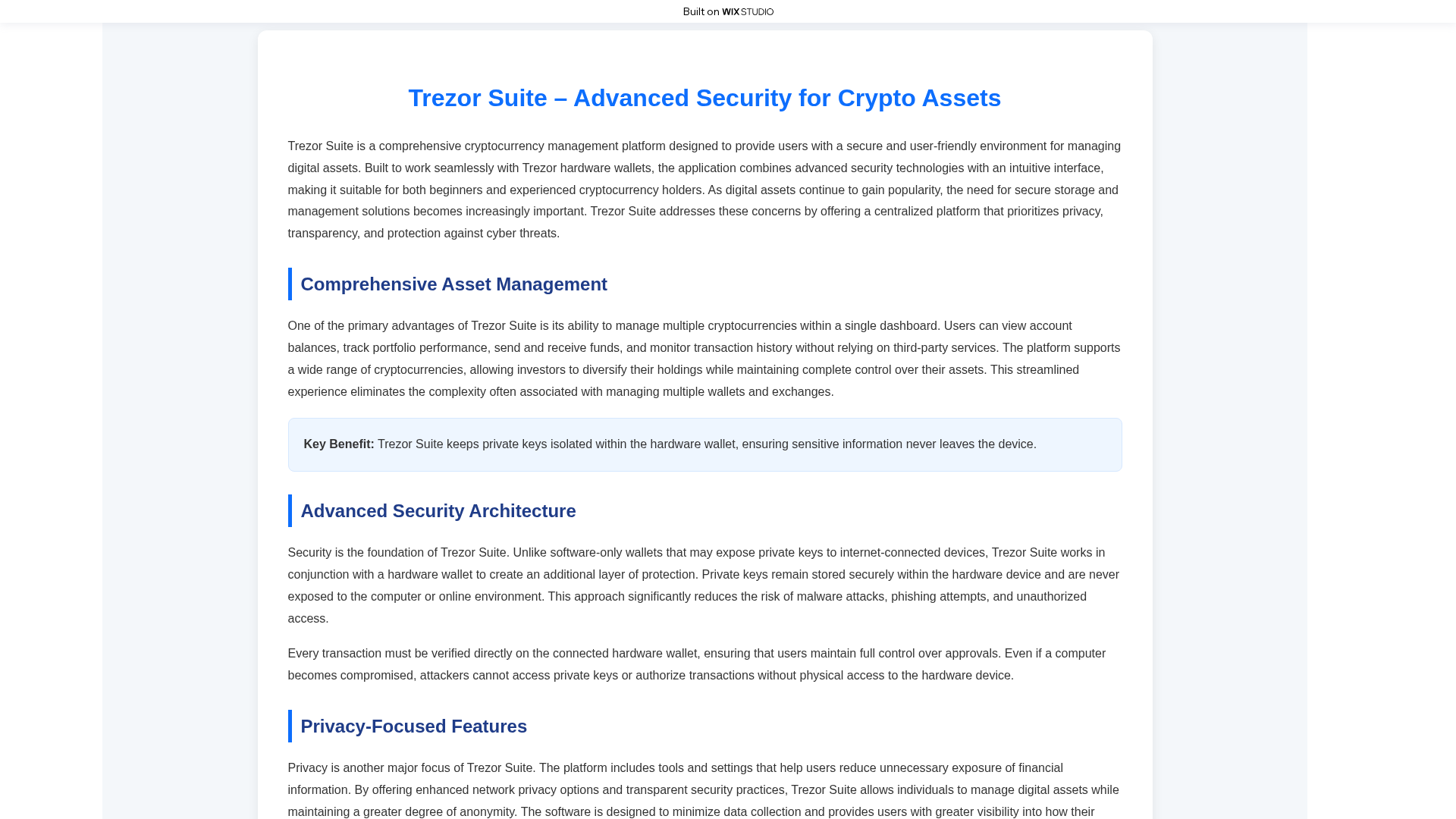 Screenshot of trizzr-suit.wixstudio.com