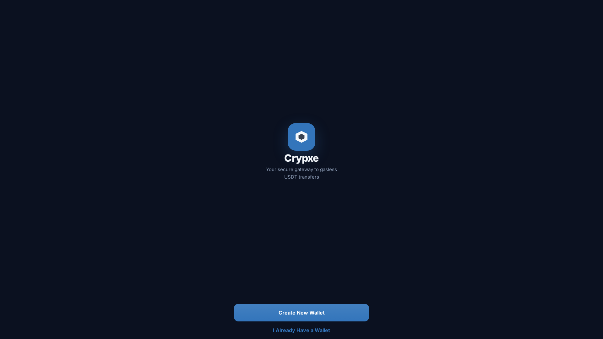 Screenshot of crypxe-wallet.pages.dev