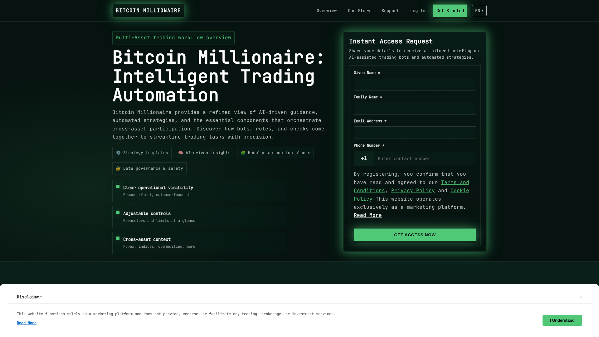 Screenshot of bitcoinmillionaire.click