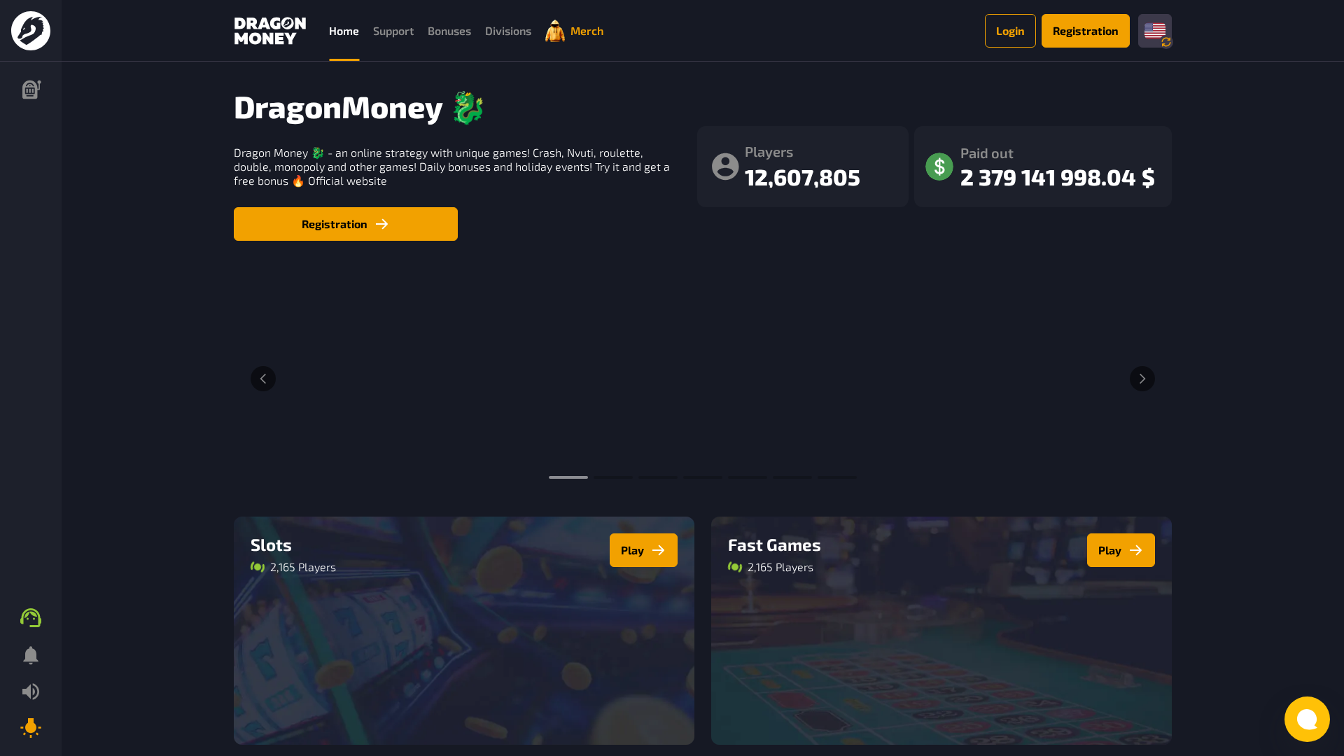Screenshot of dragmoney.com