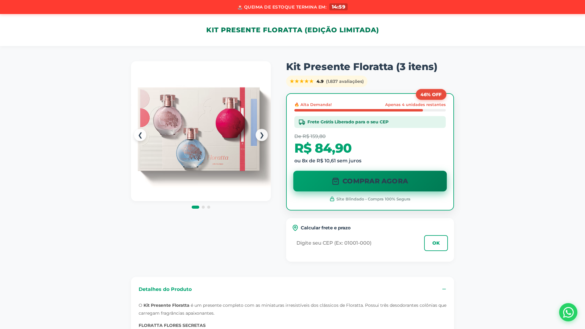 Screenshot of www.perfumescomdesconto.shop