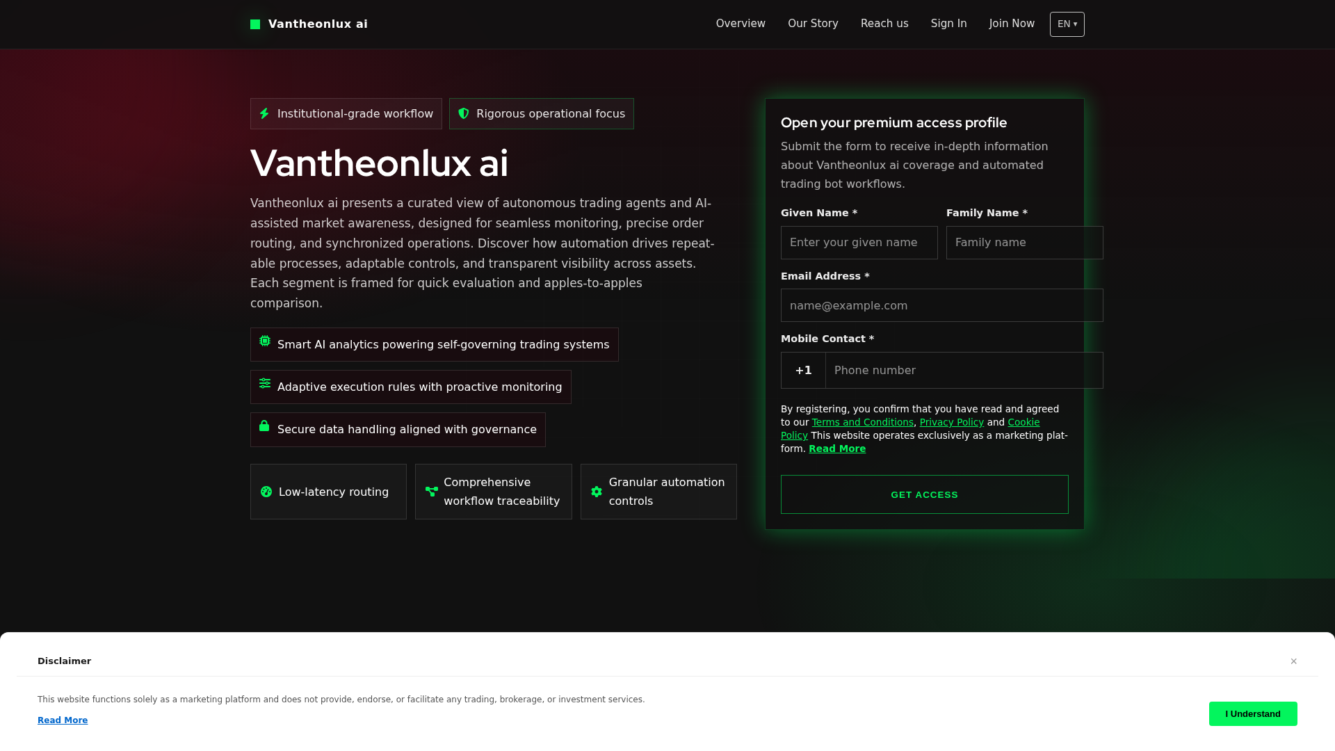 Screenshot of vantheonluxsolution.digital