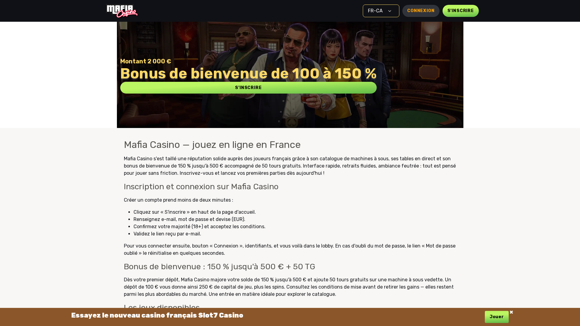Screenshot of mafia-casino-fr1.com