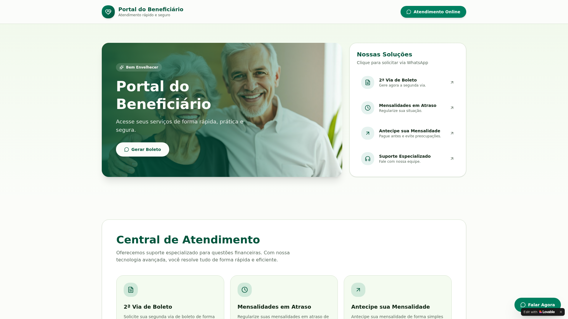Screenshot of portalonline-1.lovable.app