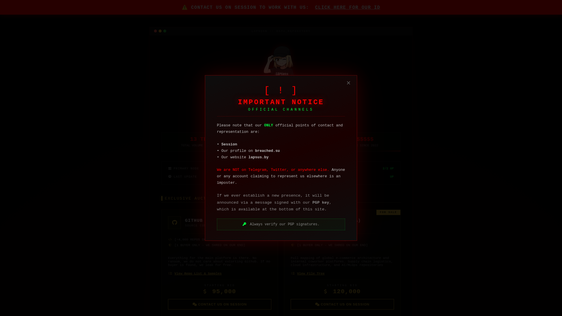 Screenshot of lapsus.bz