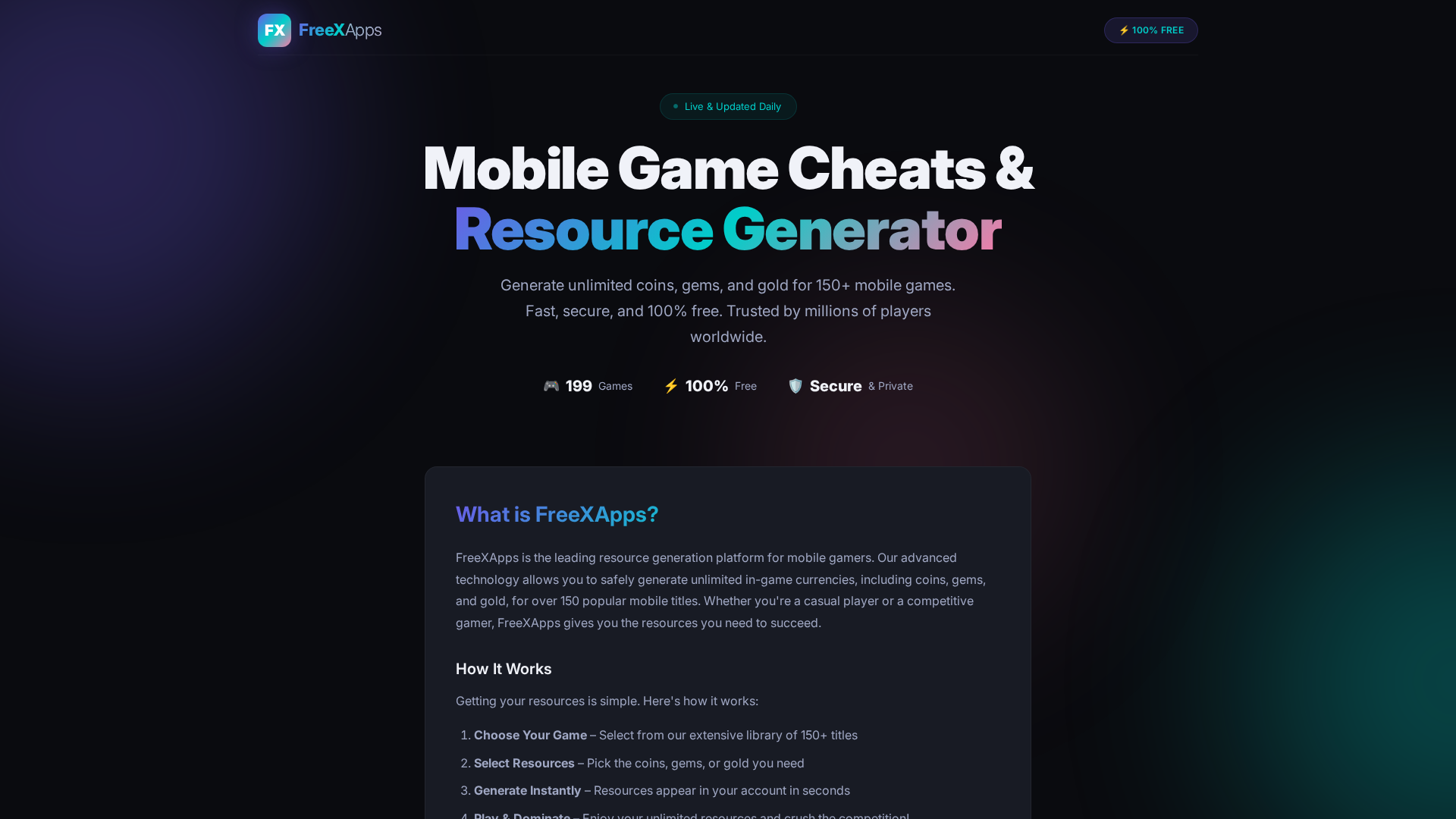 Screenshot of freexapps.com