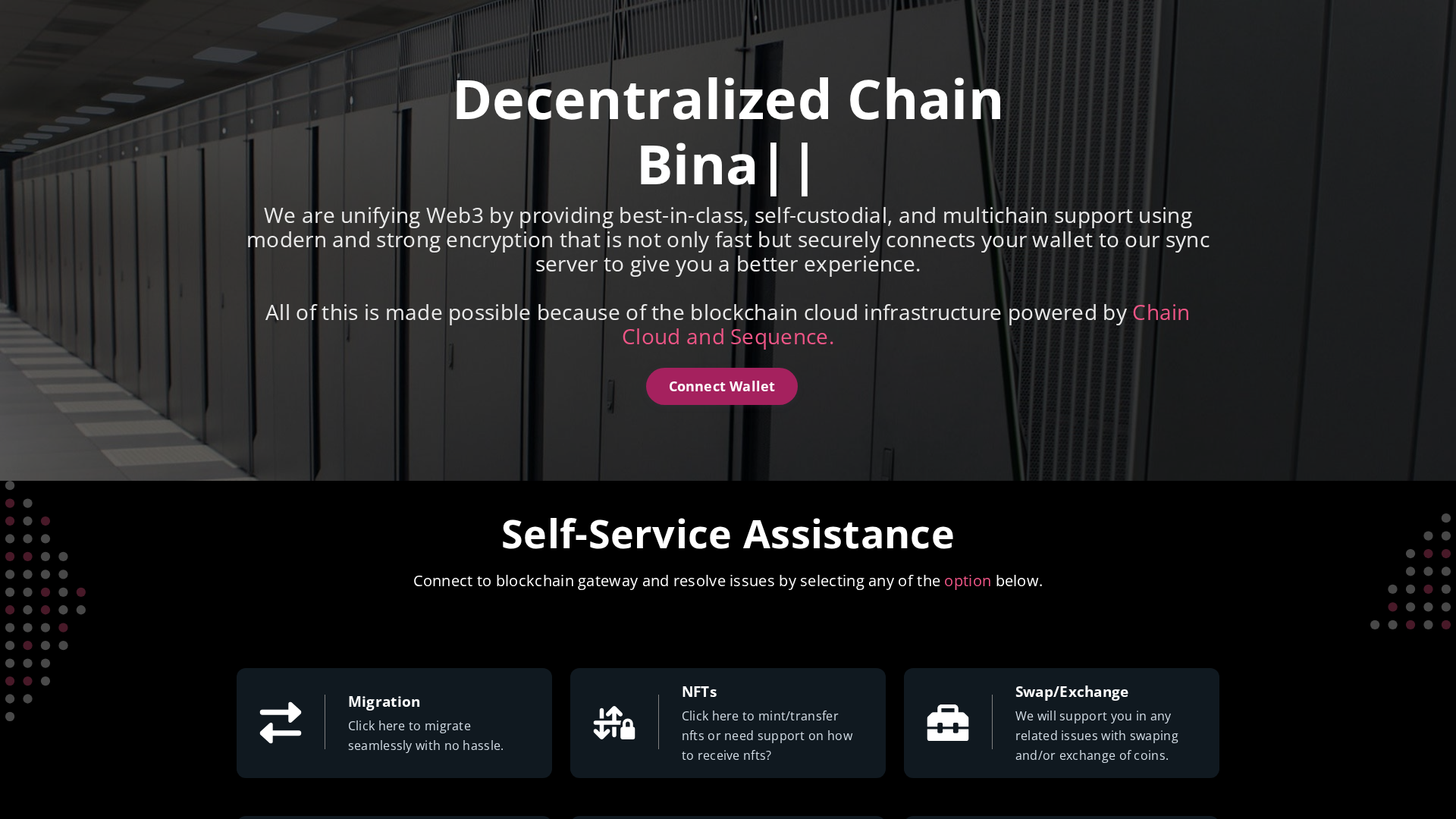 Screenshot of decentralizechain.pages.dev