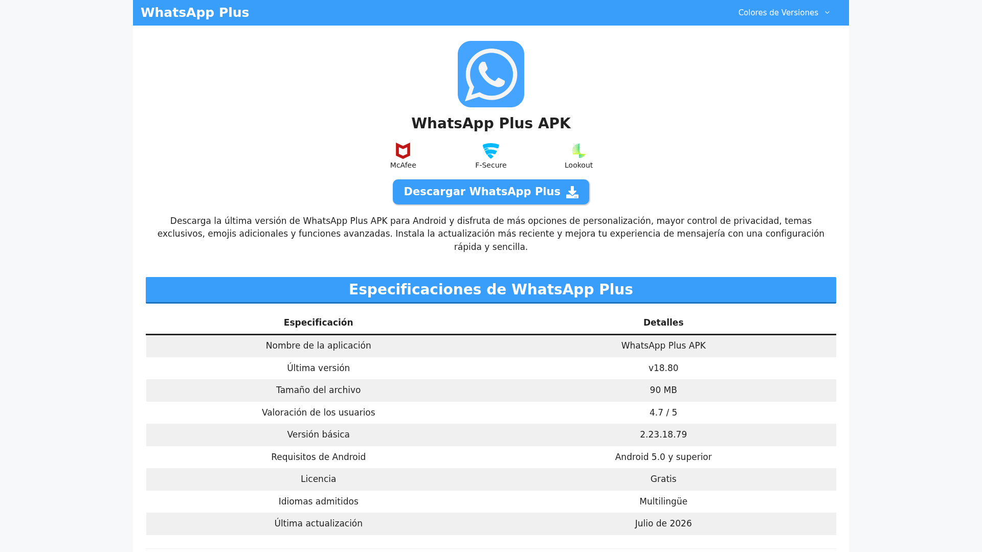 Screenshot of waplusofficial.com