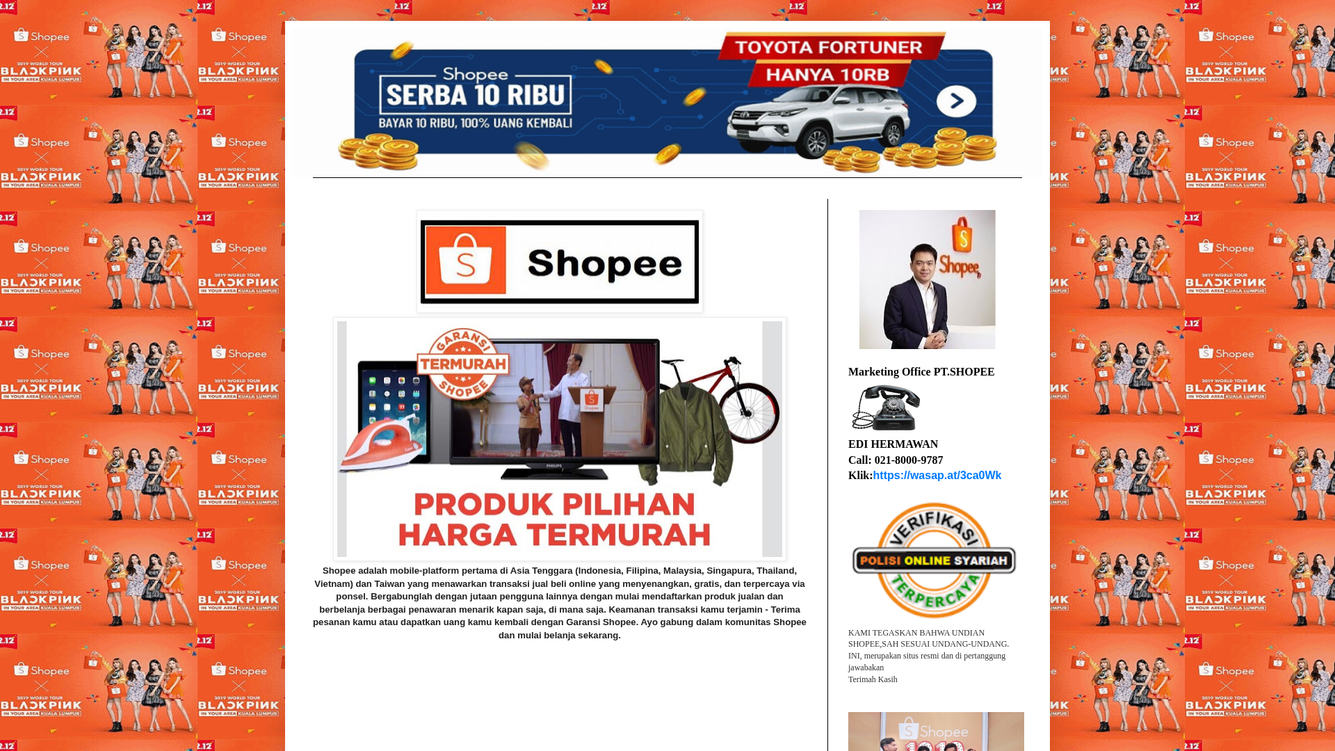 Screenshot of www.hadiahshopee286.blogspot.com