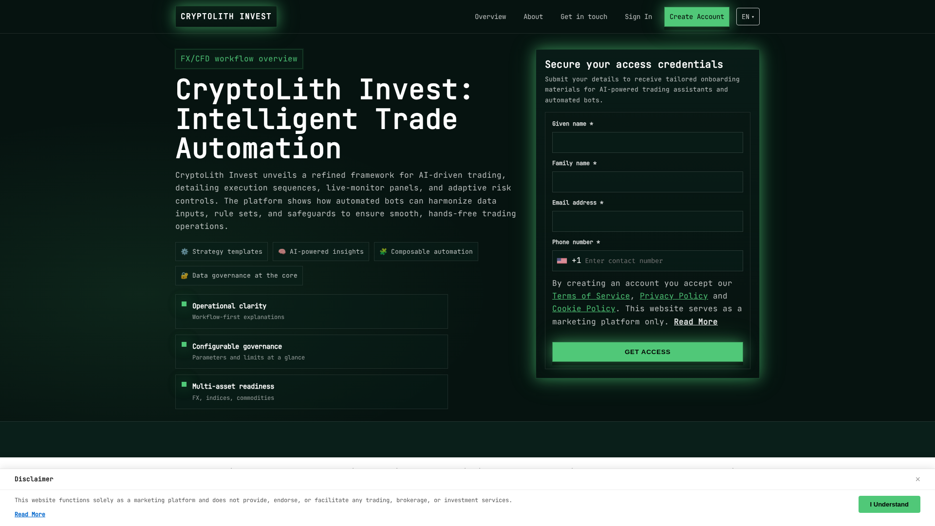 Screenshot of cryptolithinvest.click