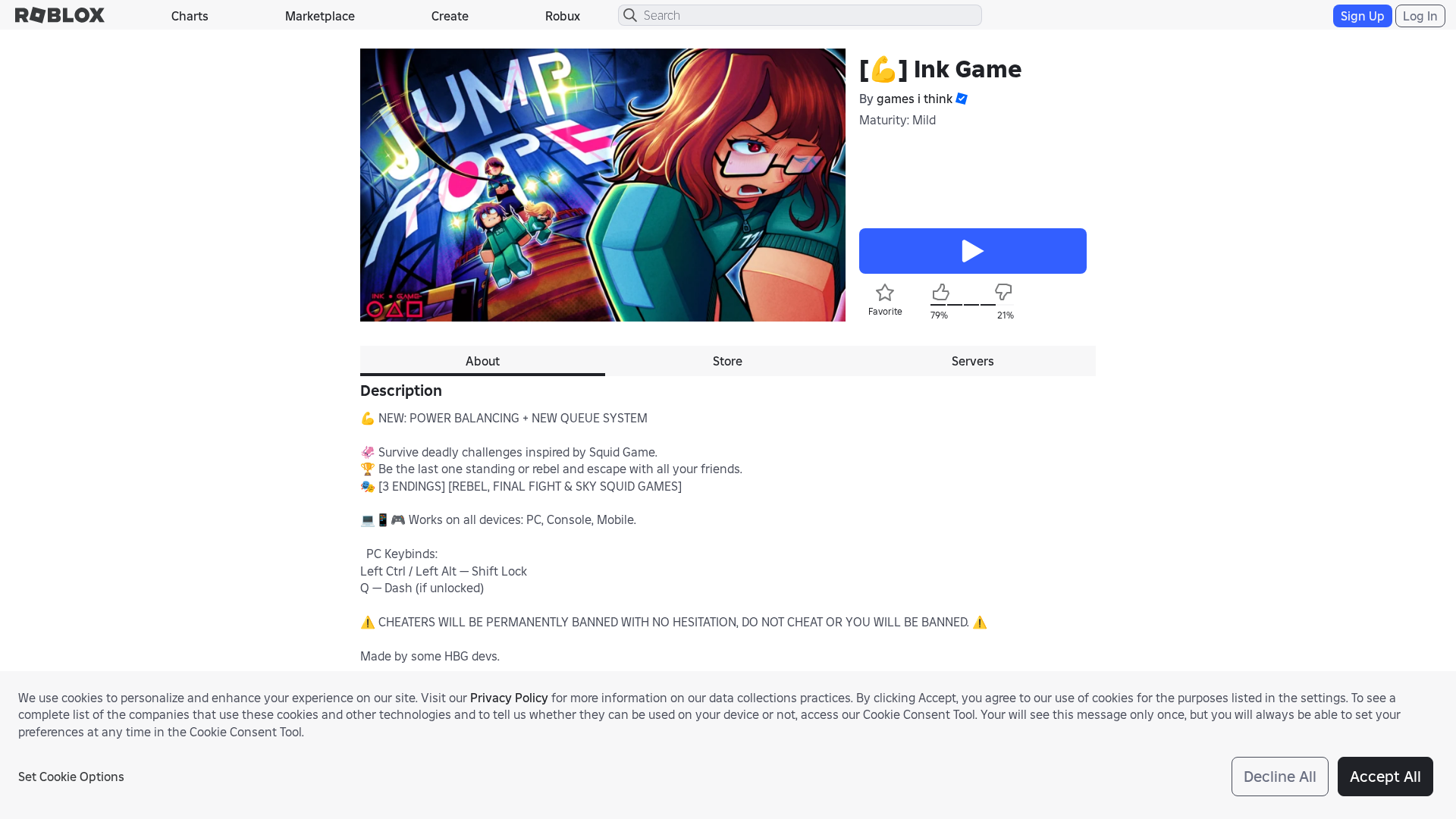 Screenshot of roblox.gf