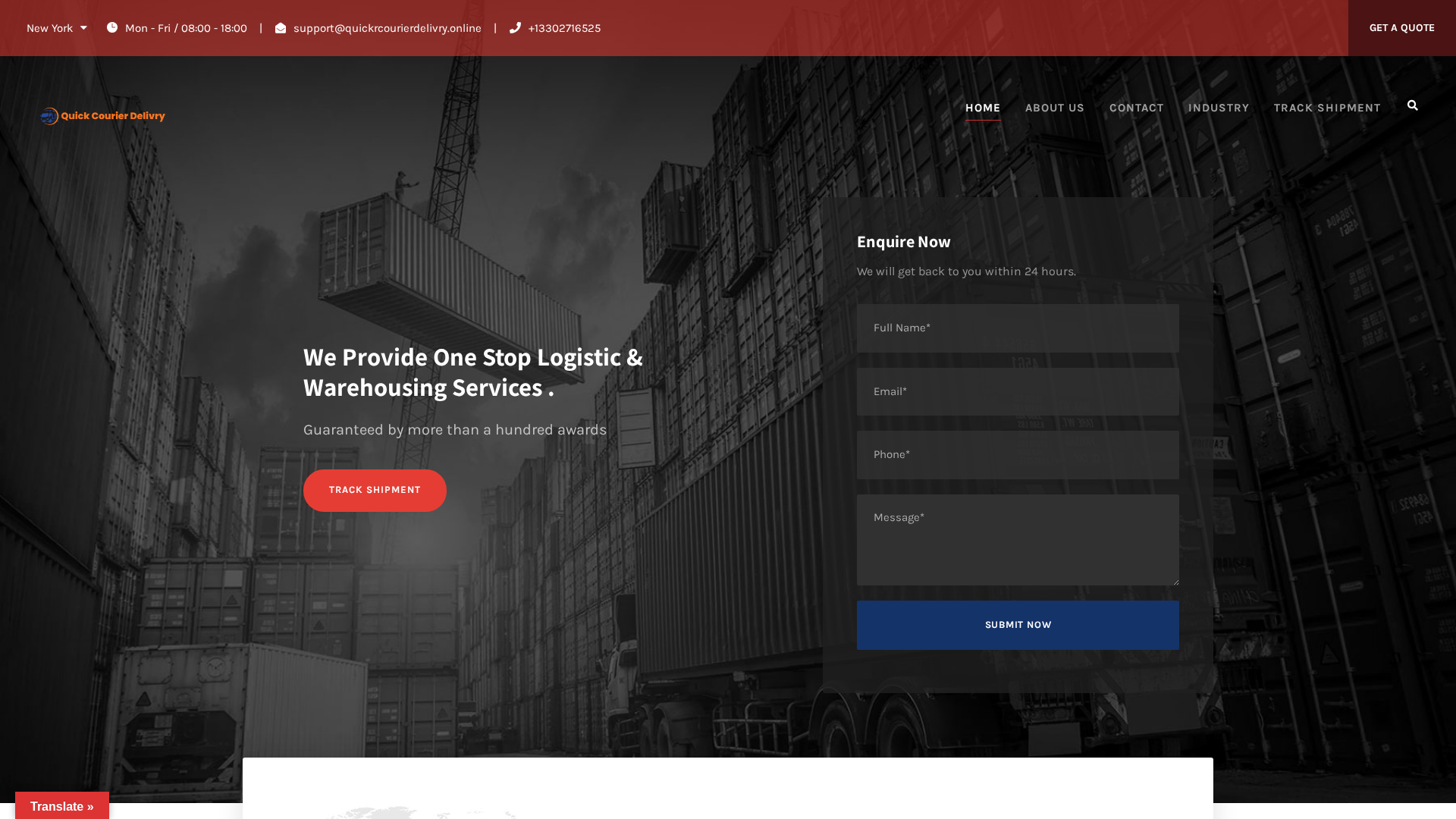 Screenshot of quickrcourierdelivry.online
