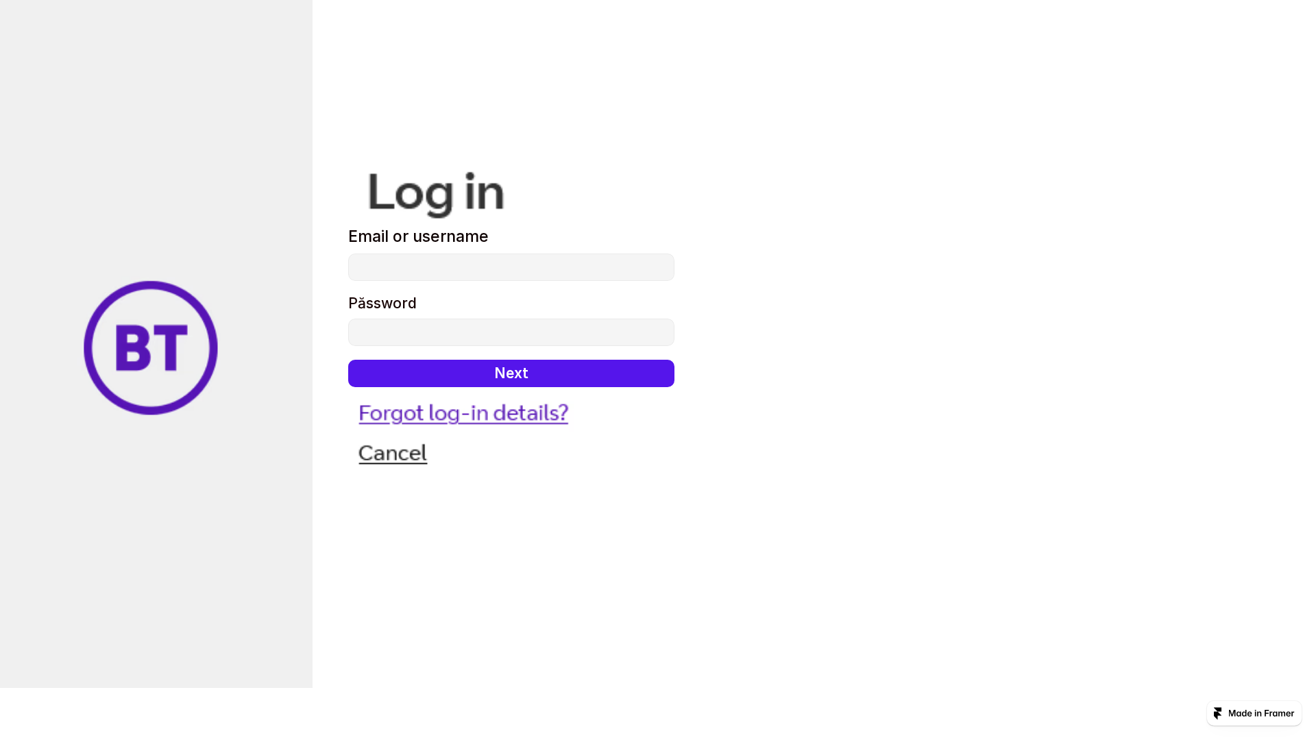 Screenshot of proodbtemailauthibttcrm.framer.website
