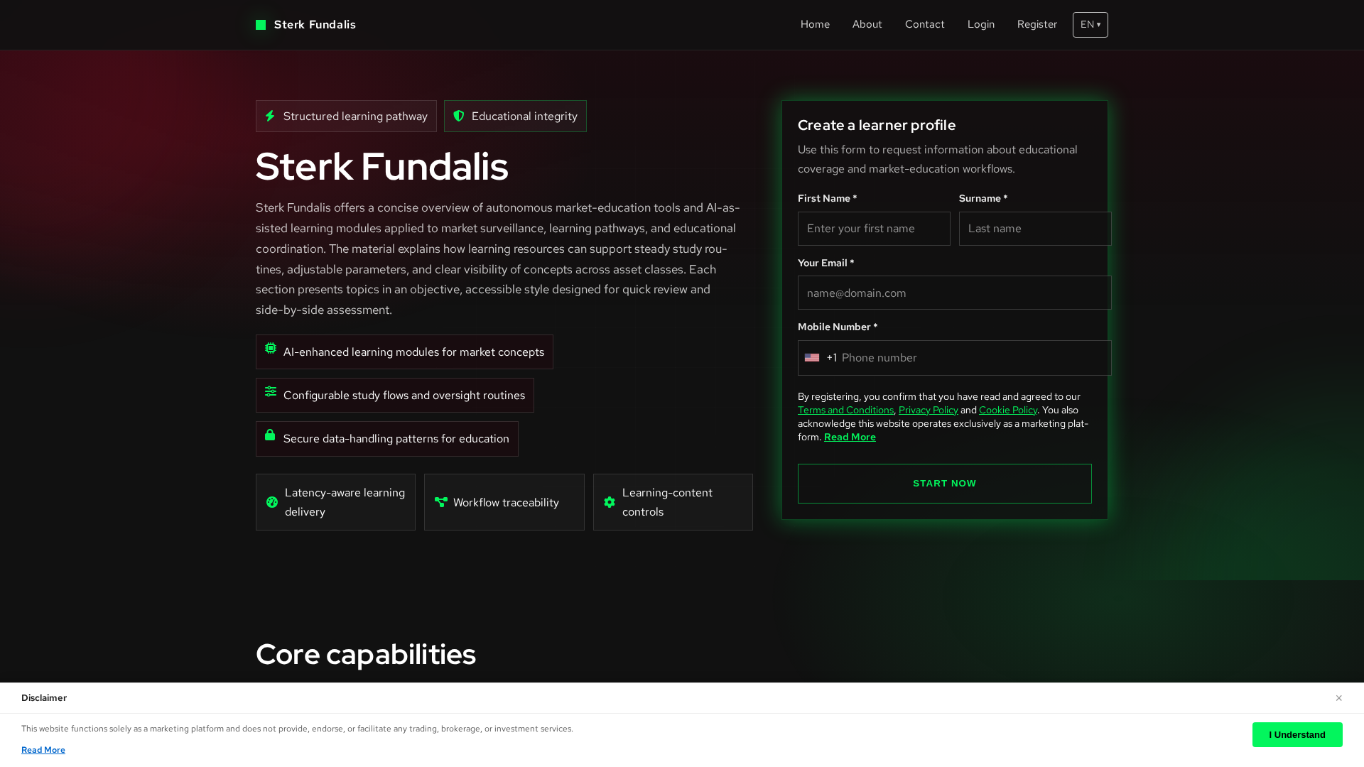 Screenshot of sterkfundalis-tech.com