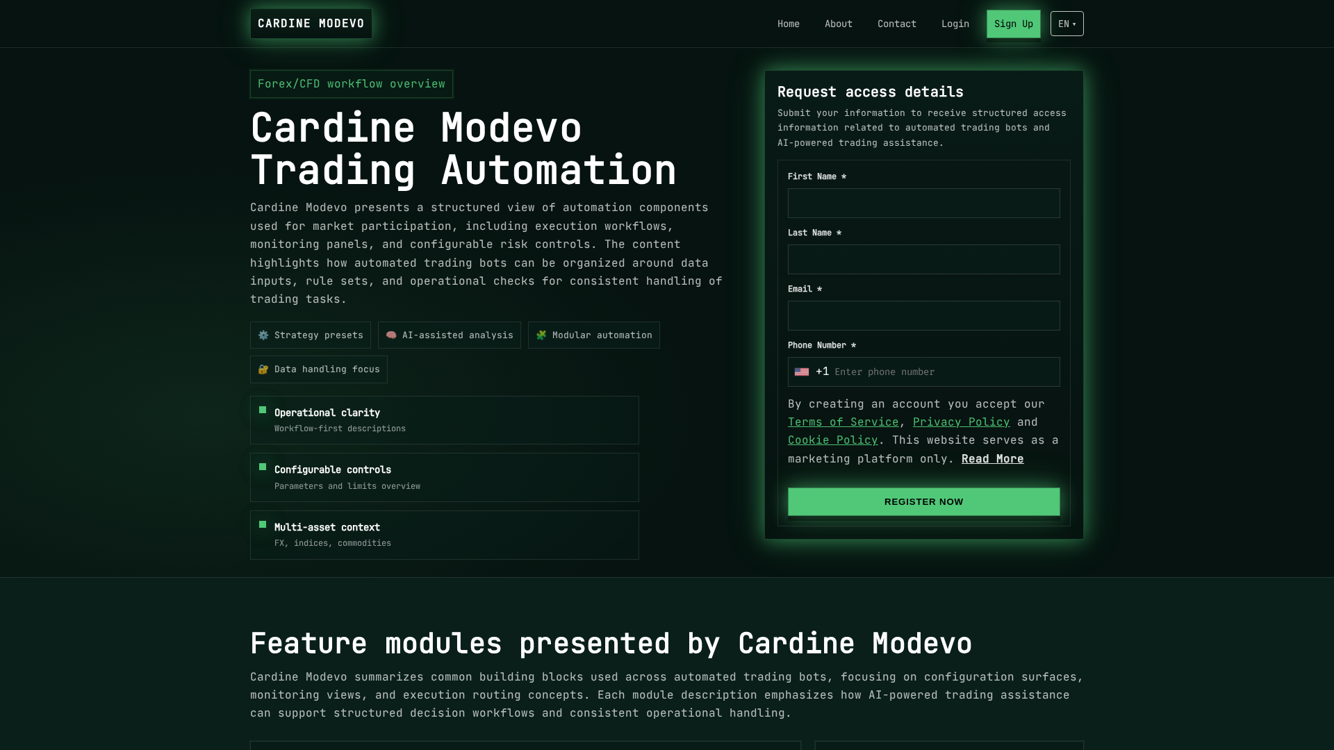 Screenshot of cardinemodevo-tech.com