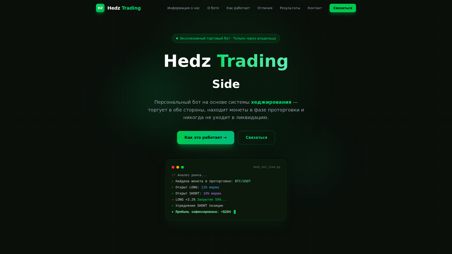 Screenshot of hedz-trading.com