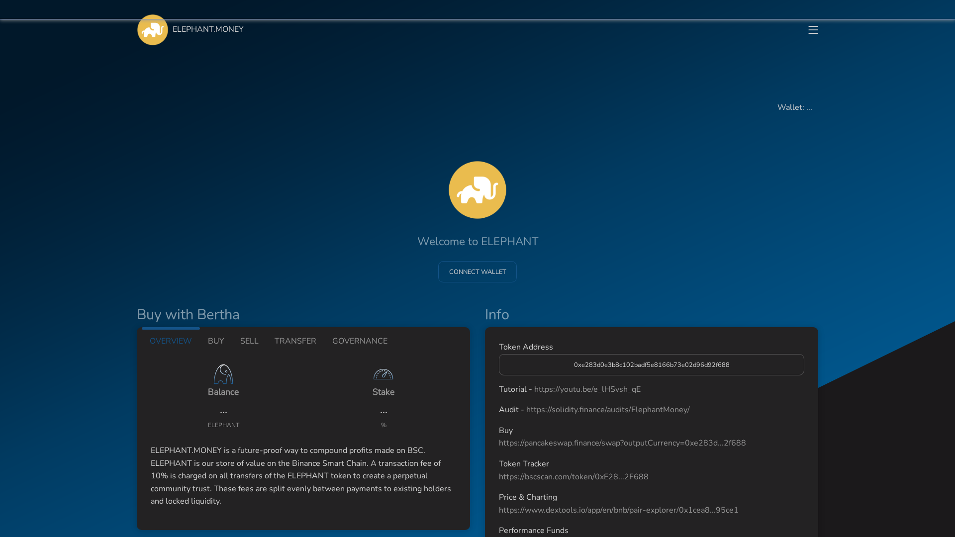 Screenshot of elephant-money.pages.dev