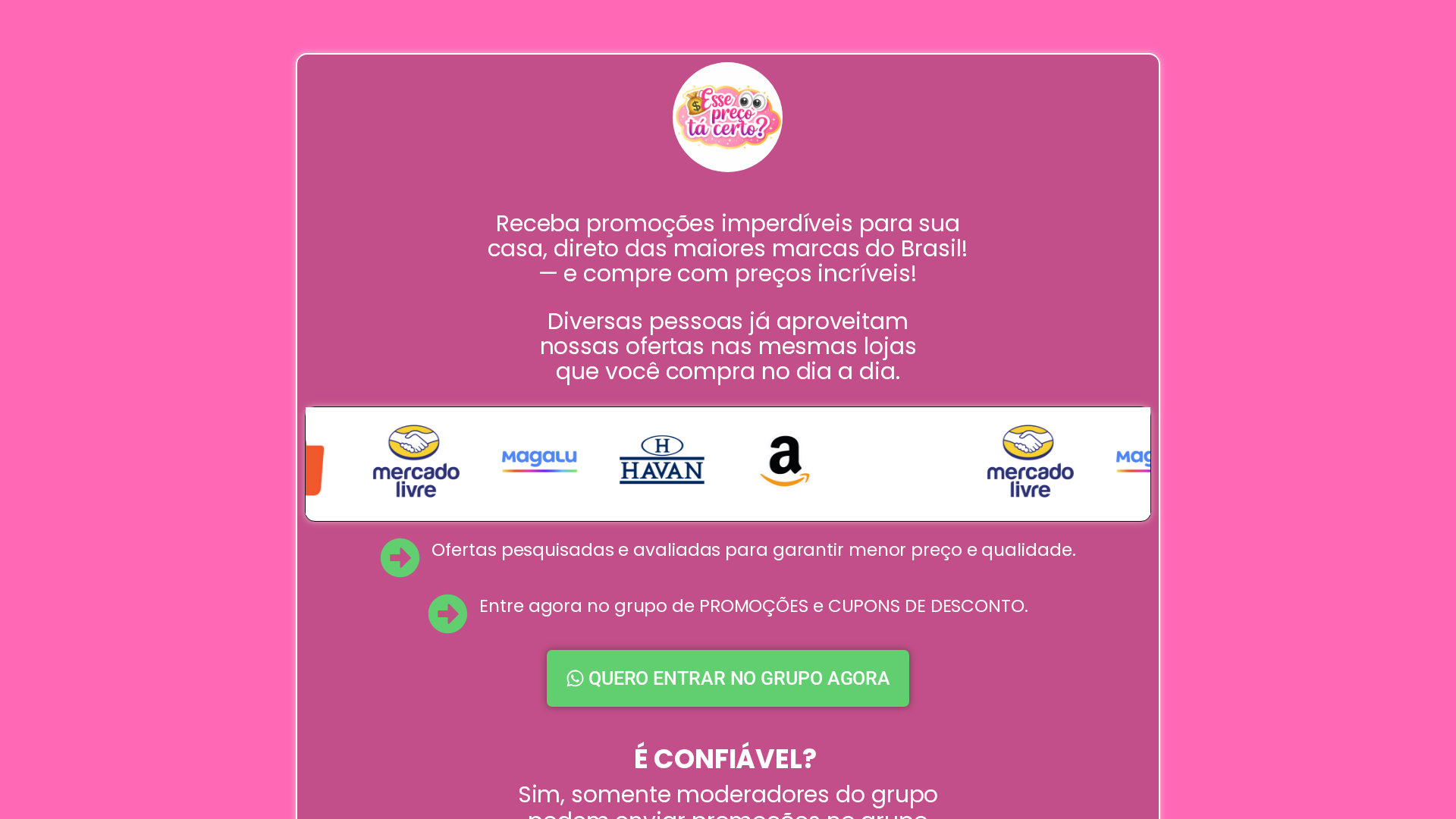 Screenshot of achadoseofertasvip.shop
