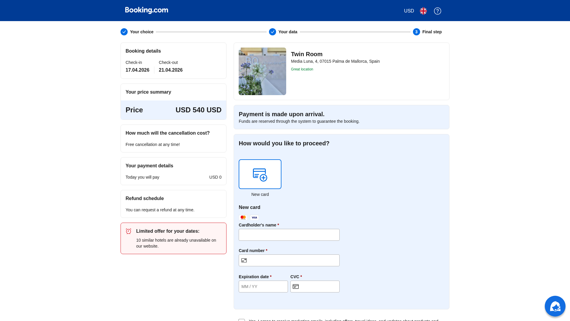 Screenshot of booking.com-conflrm-apart-spain.com