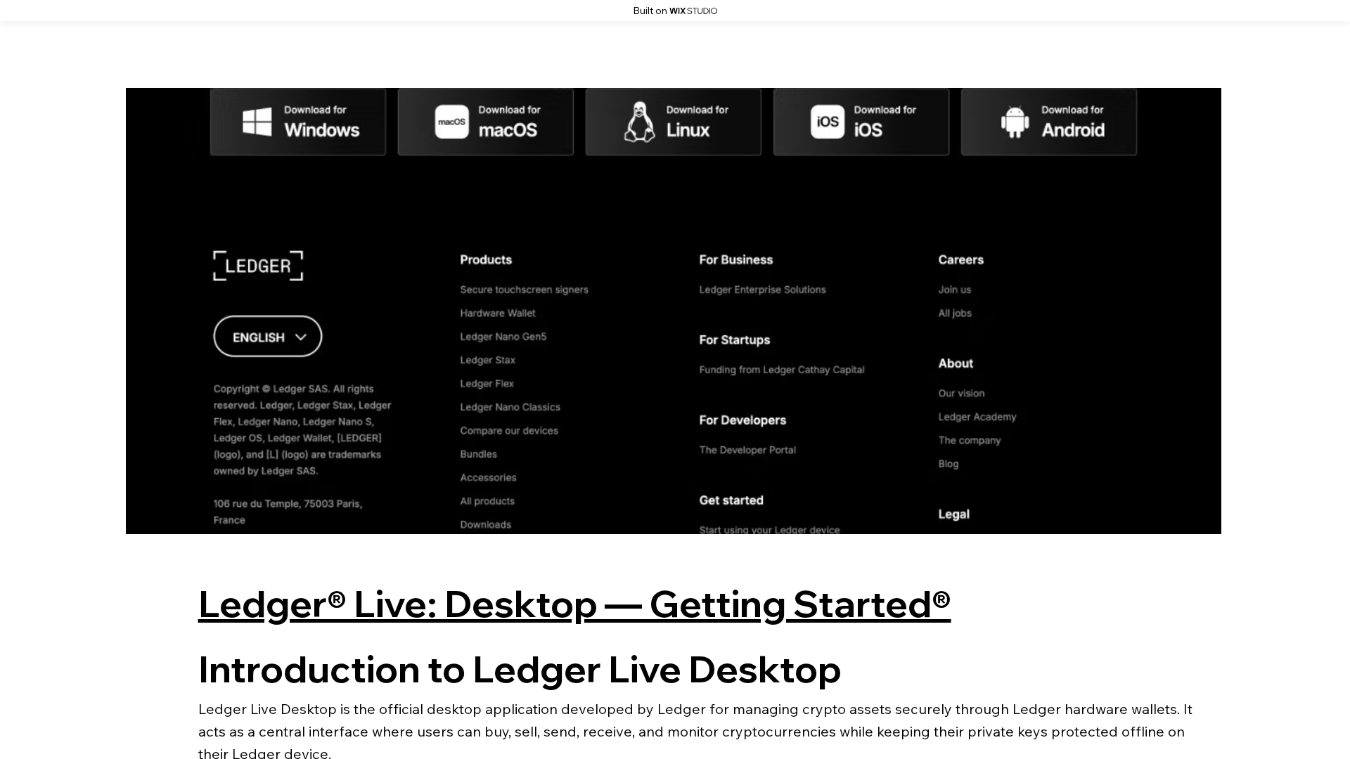 Screenshot of appendesktop.wixstudio.com