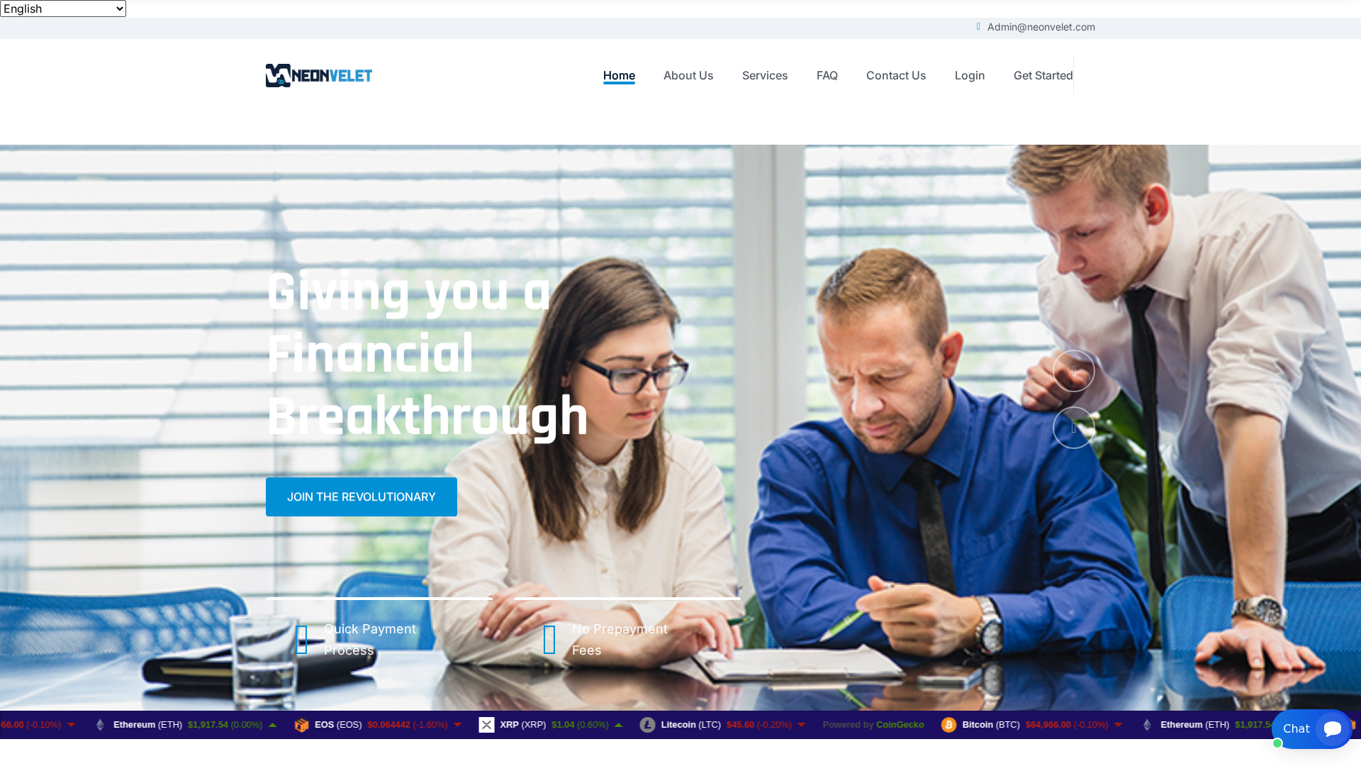 Screenshot of neonvelet.com