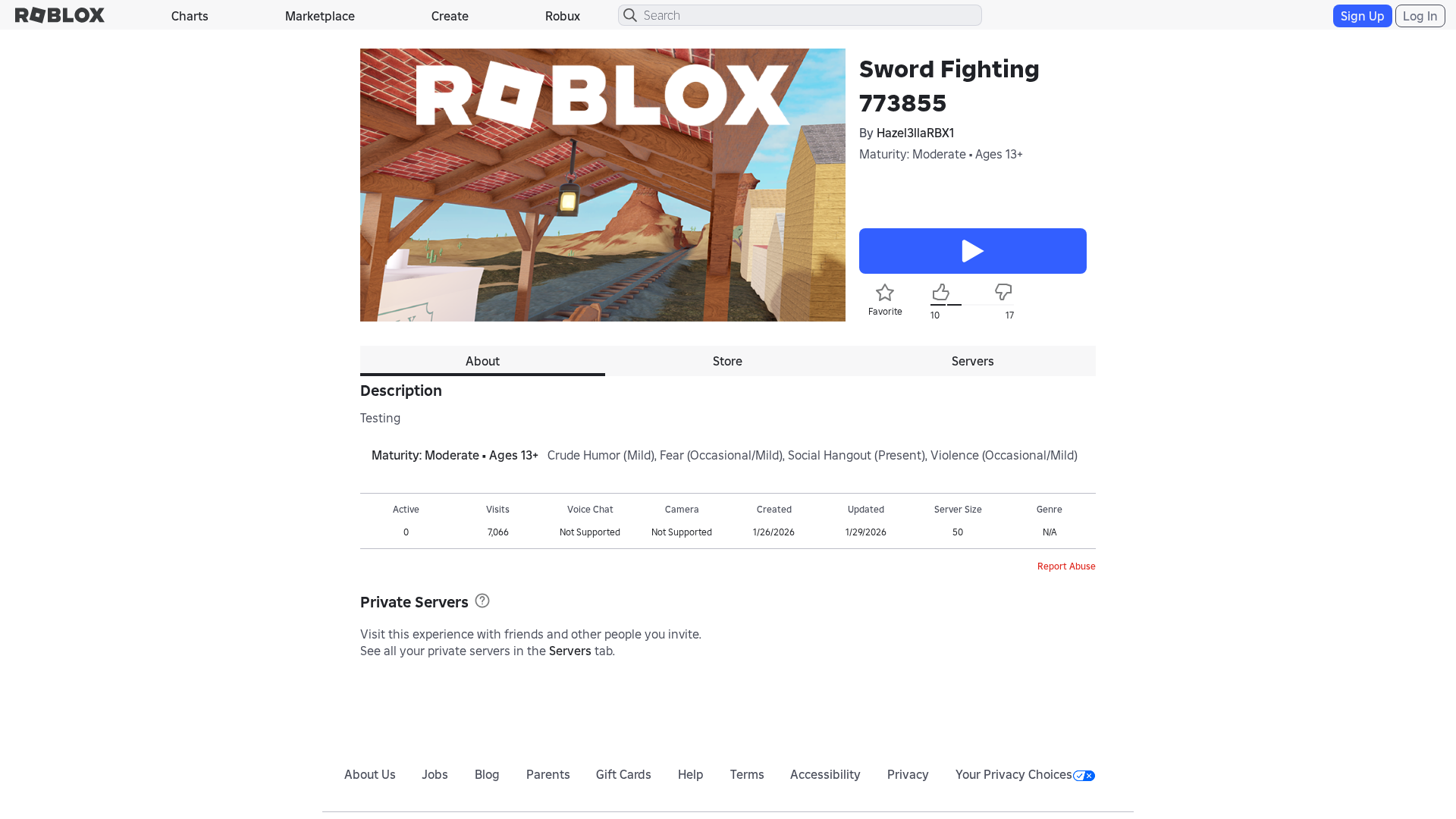 Screenshot of www.roblox.com.bn