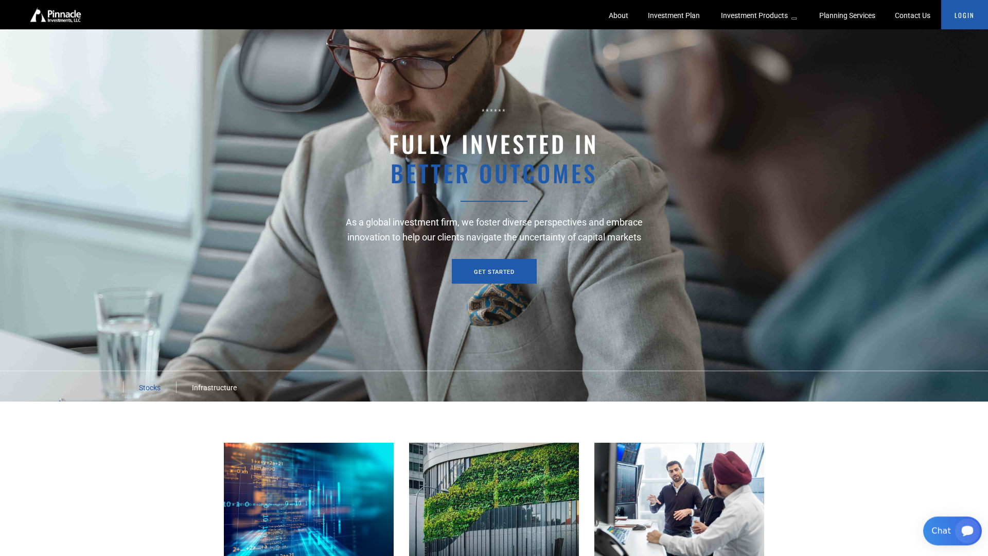 Screenshot of pinnacleinvestmentassets.com