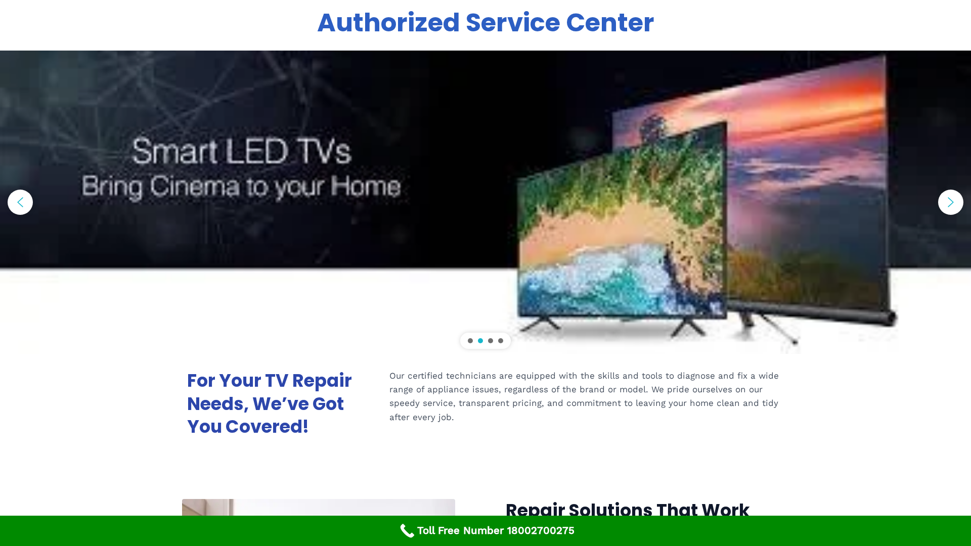 Screenshot of authorizedtvservicecenter.help