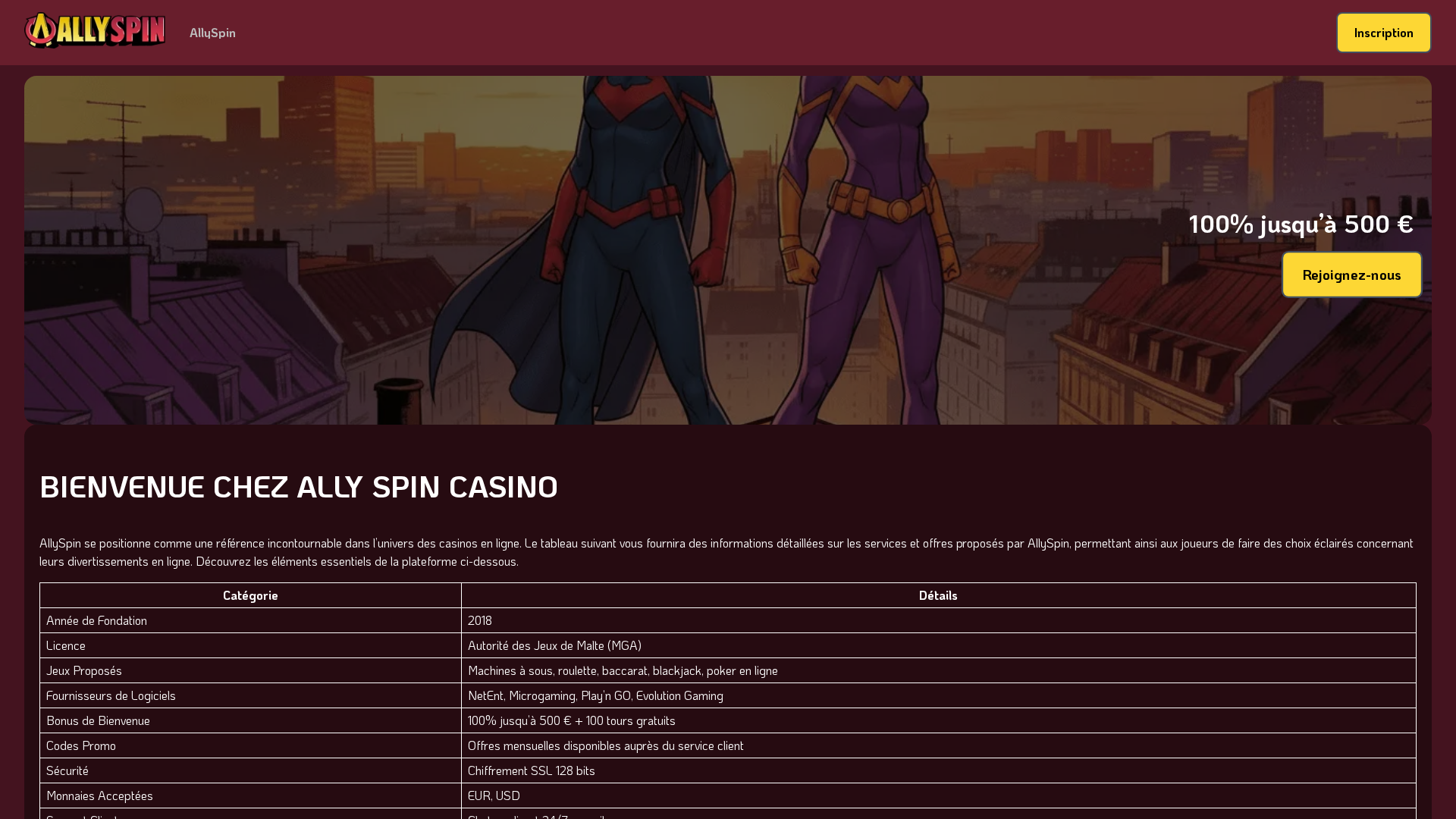 Screenshot of allyspin-casino-france.com