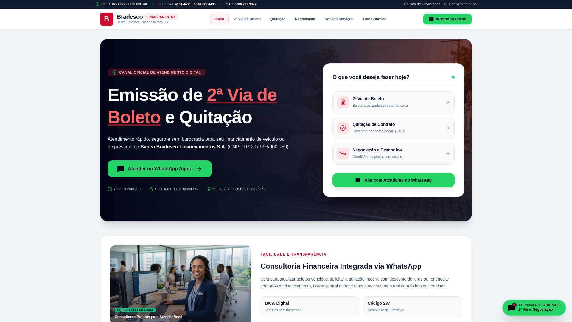 Screenshot of finbradesco.com