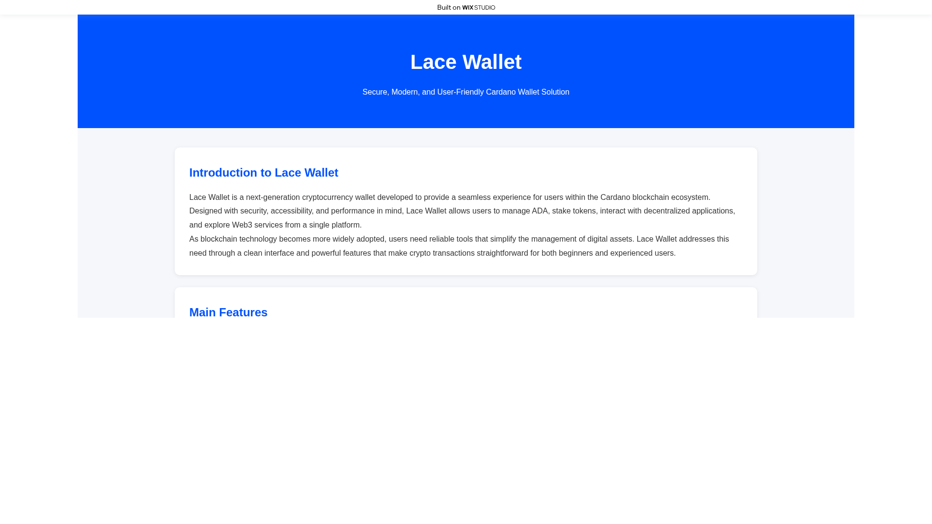 Screenshot of lace-home.wixstudio.com