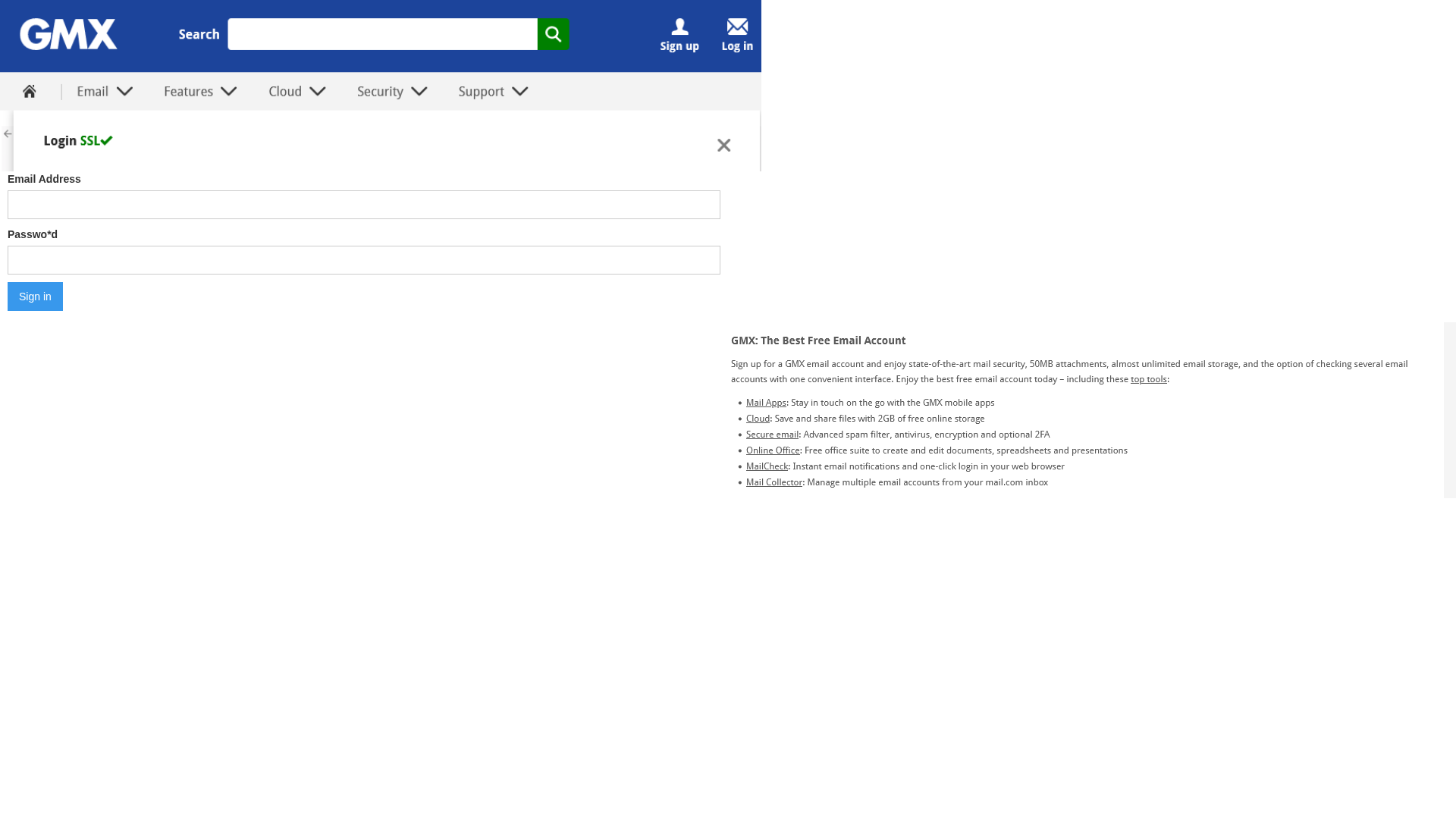 Screenshot of gmx-95d712.webflow.io