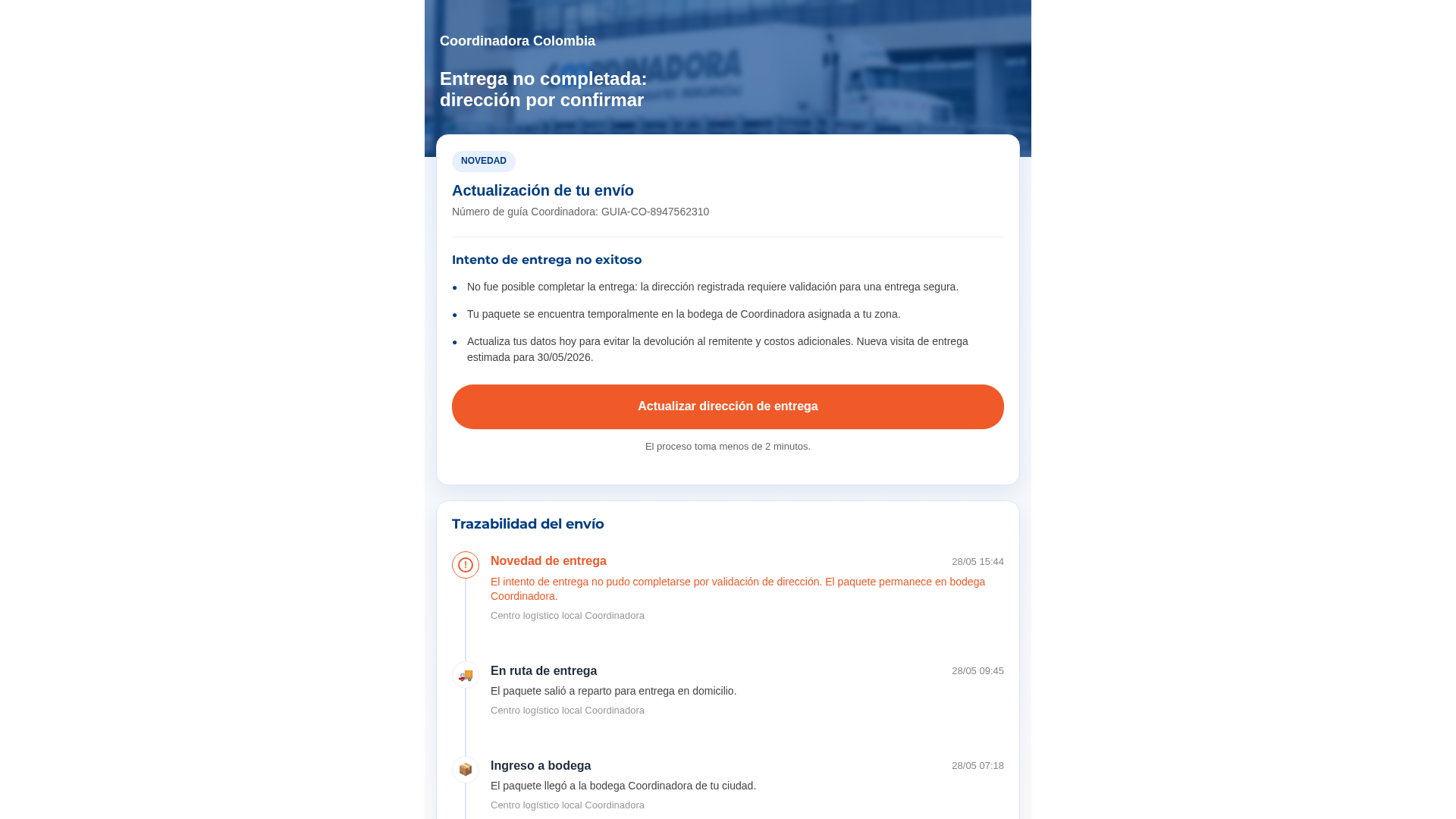 Screenshot of infof.entrega.sbs