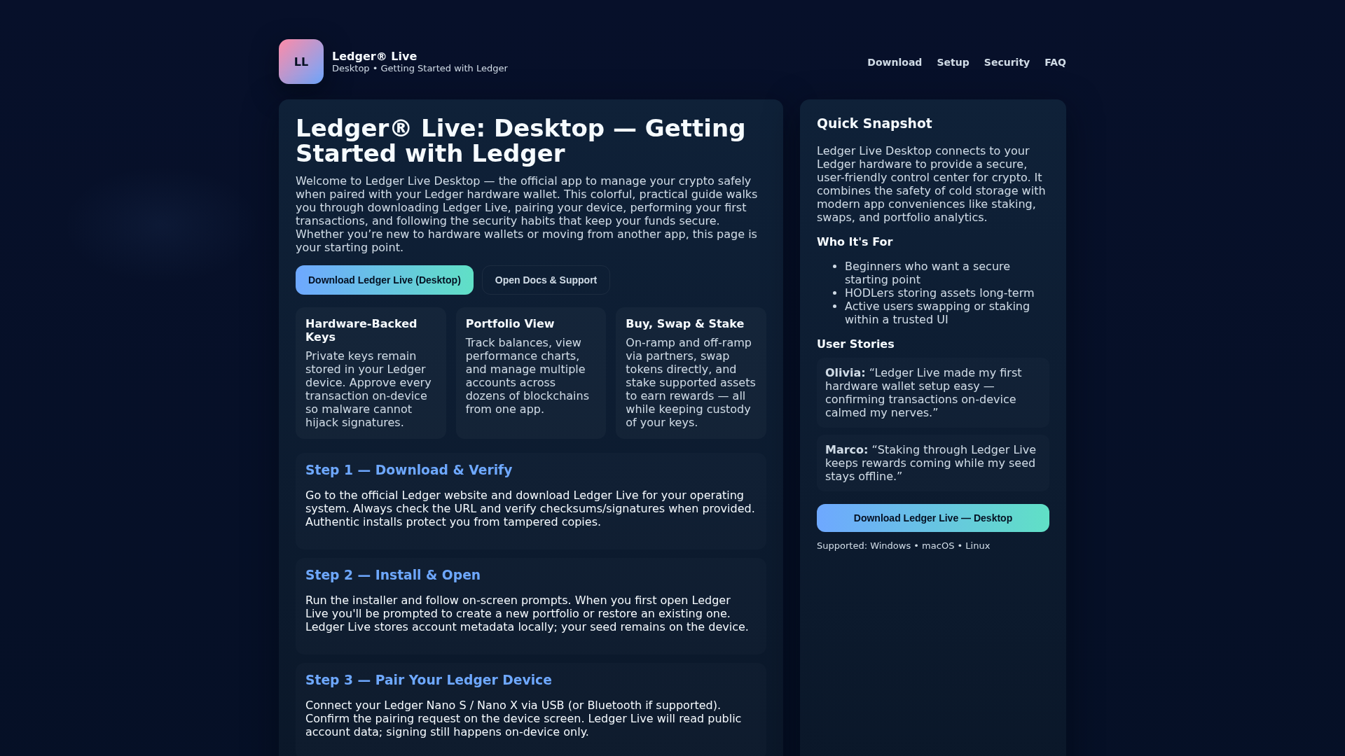 Screenshot of ledger-live-faq.pages.dev
