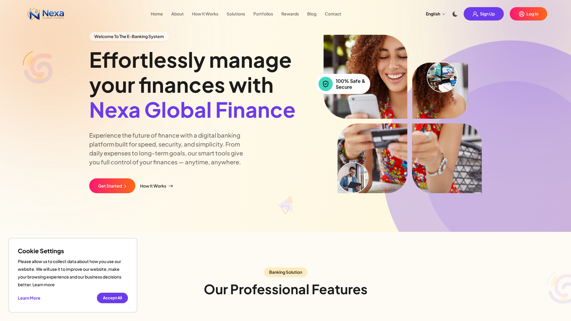 Screenshot of nexaglobalfinance.com